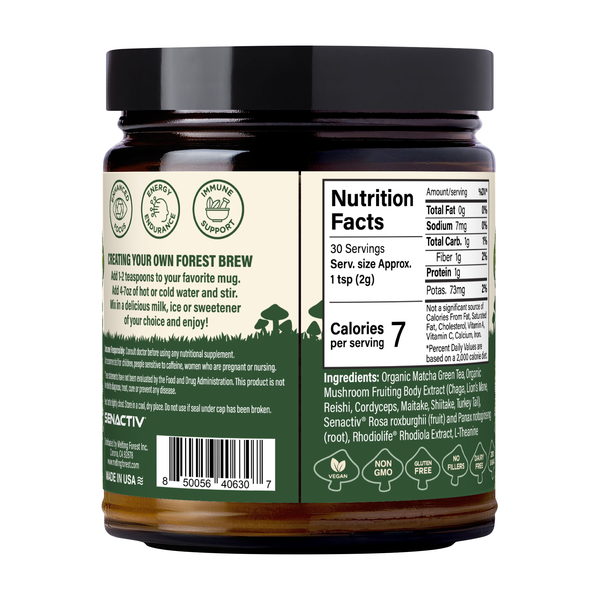 Mushroom Matcha | Instant | Adaptogenic | Coffee Alternative