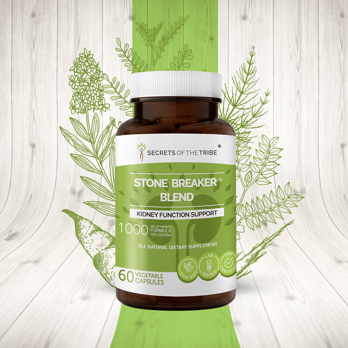 Stone Breaker Blend Capsules. Kidney Function Support