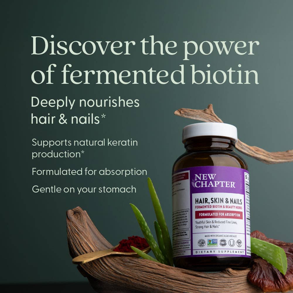 Hair, Skin & Nails: Fermented Biotin & Astaxanthin, 30 Count