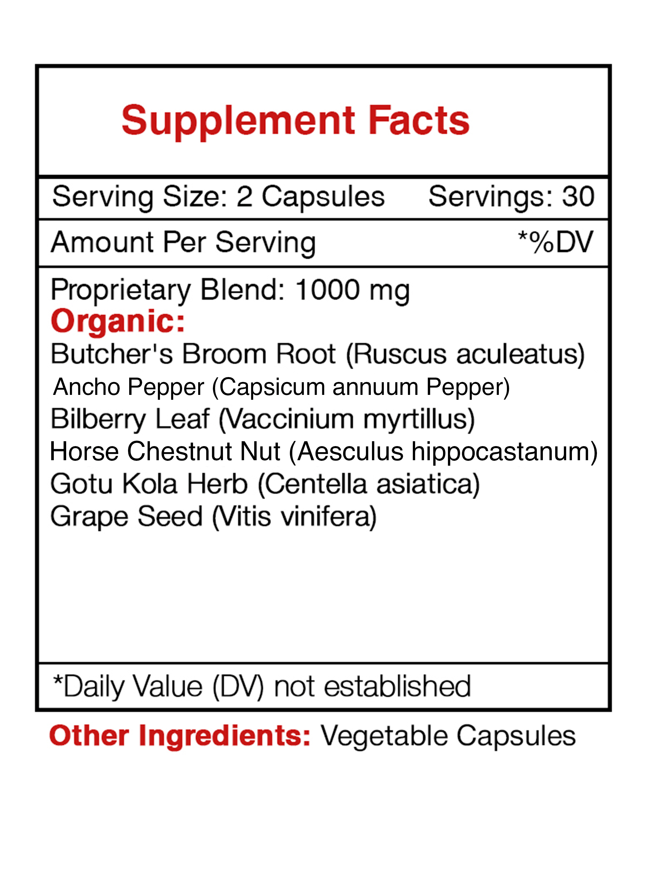 Varicose Vein Capsules. Healthy Legs Support