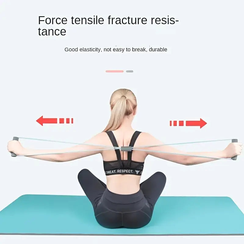 Yoga Fitness Resistance 8 Word Chest Expander Rope Workout