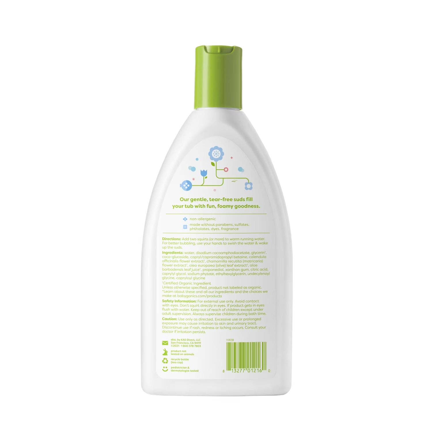 Babyganics Bubble Bath, Fragrance Free, 20oz