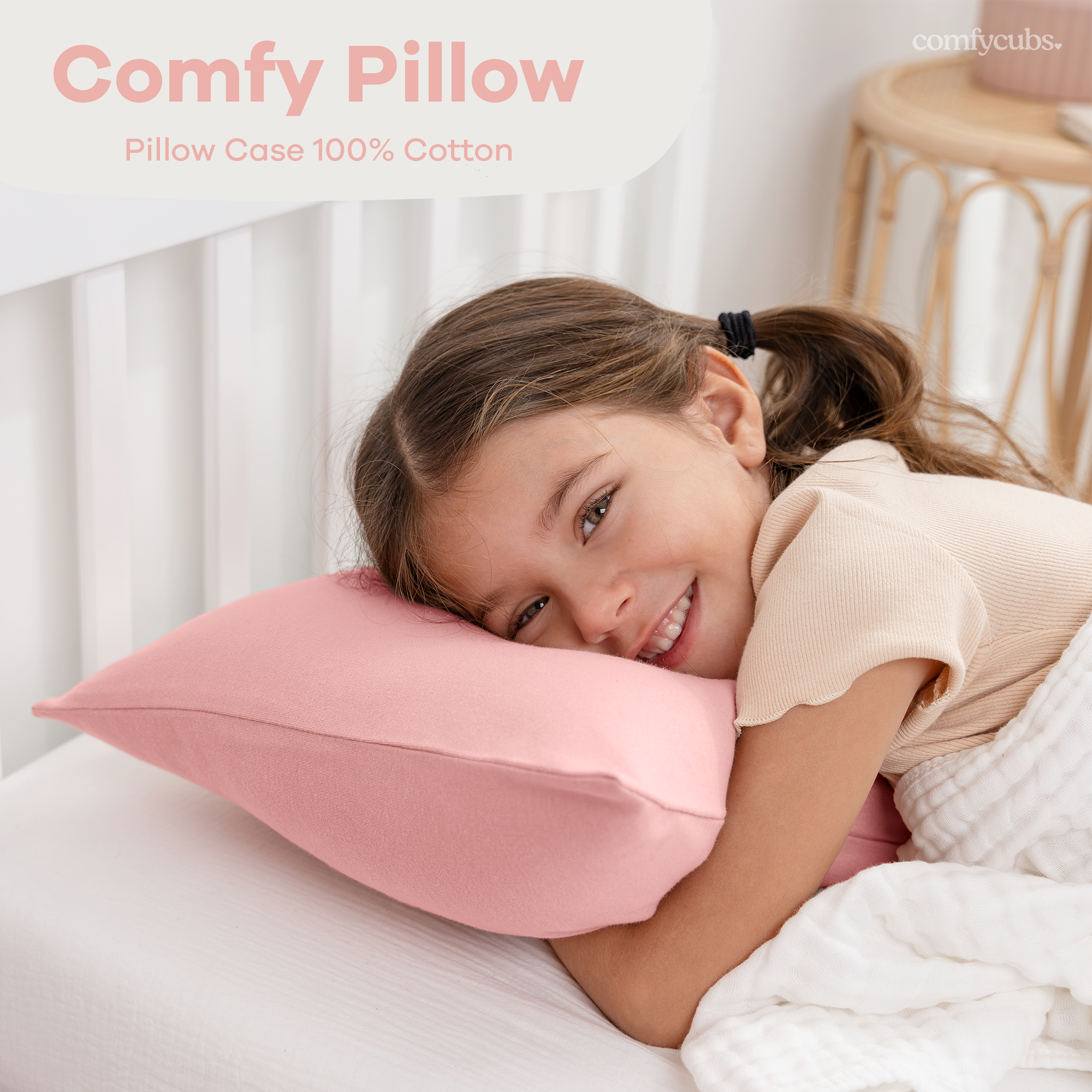 Toddler Pillow, Breathable Kids Travel Pillow by Comfy Cubs