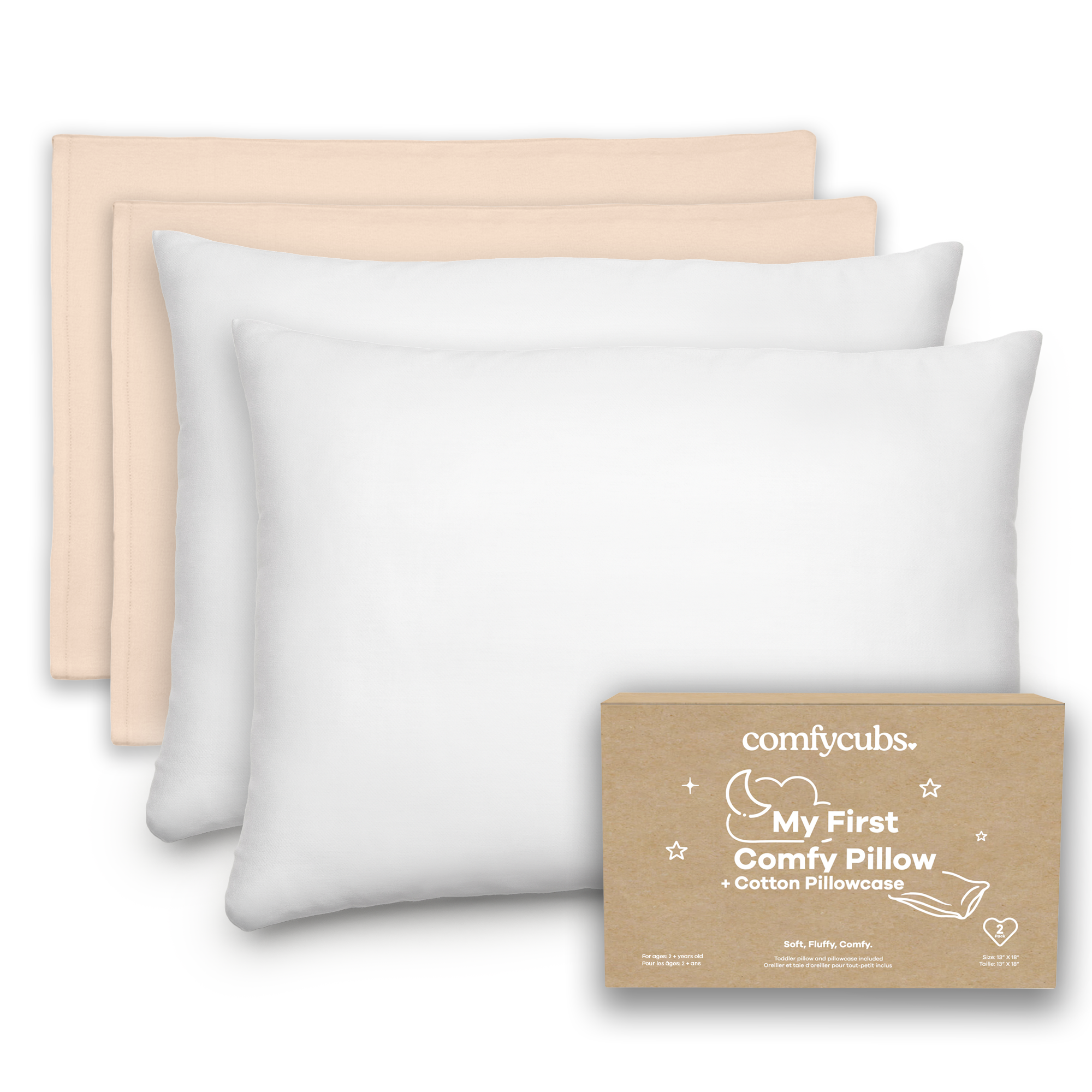 Toddler Pillow, Breathable Kids Travel Pillow by Comfy Cubs