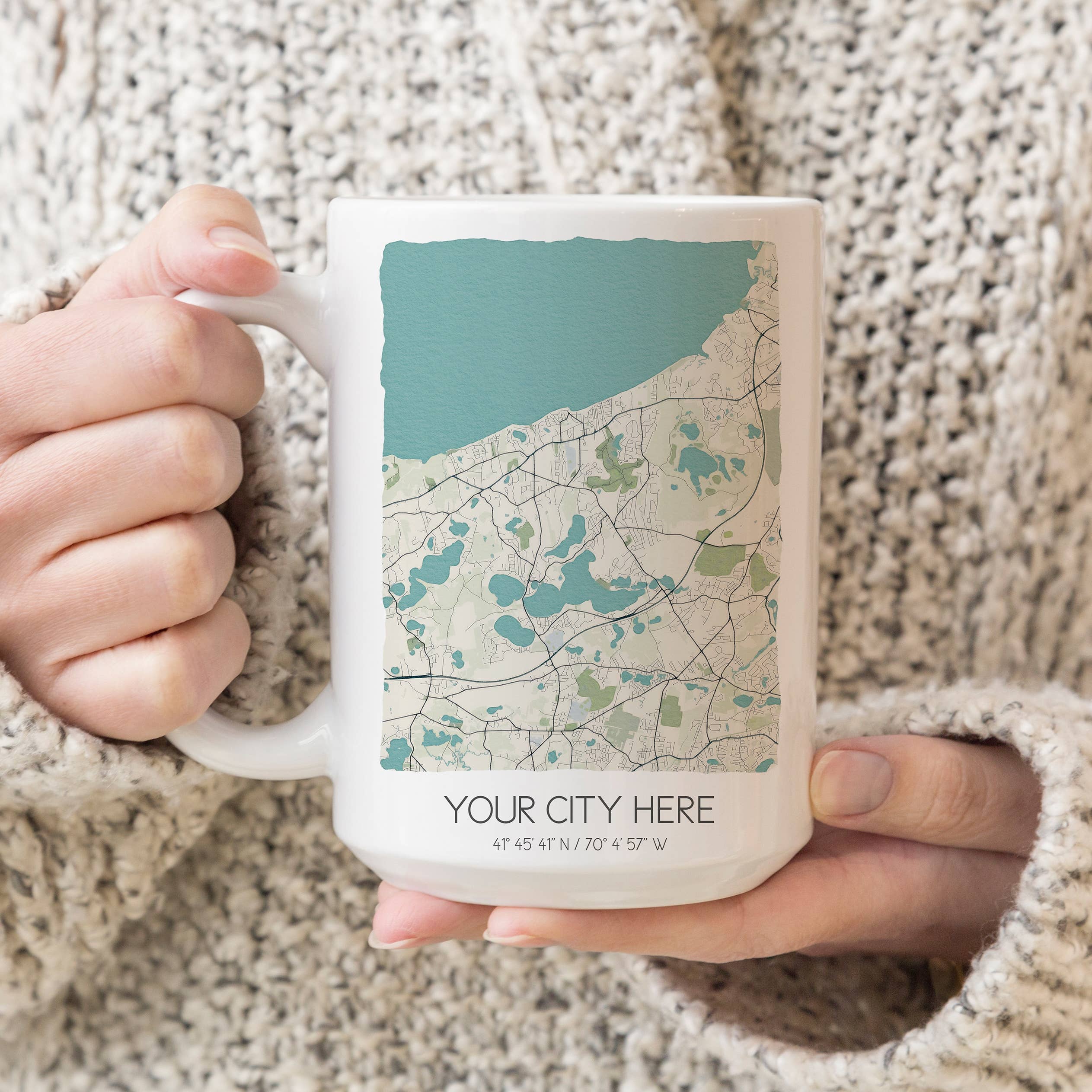 Custom Map Mugs - Custom City Coffee Mugs -Ogallala, NE
