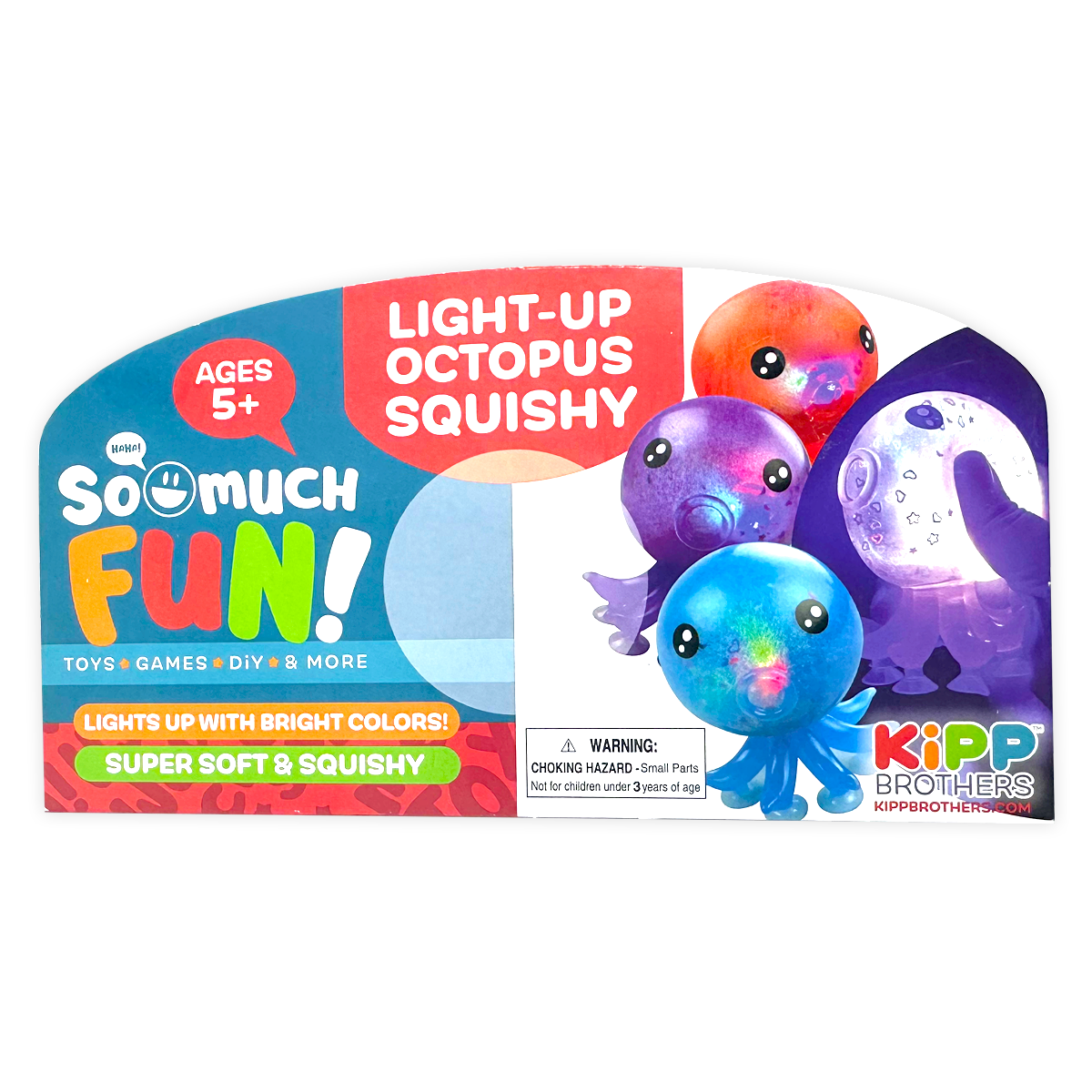 So Much Fun! Squishy Light Up Octopus Boxed Toy