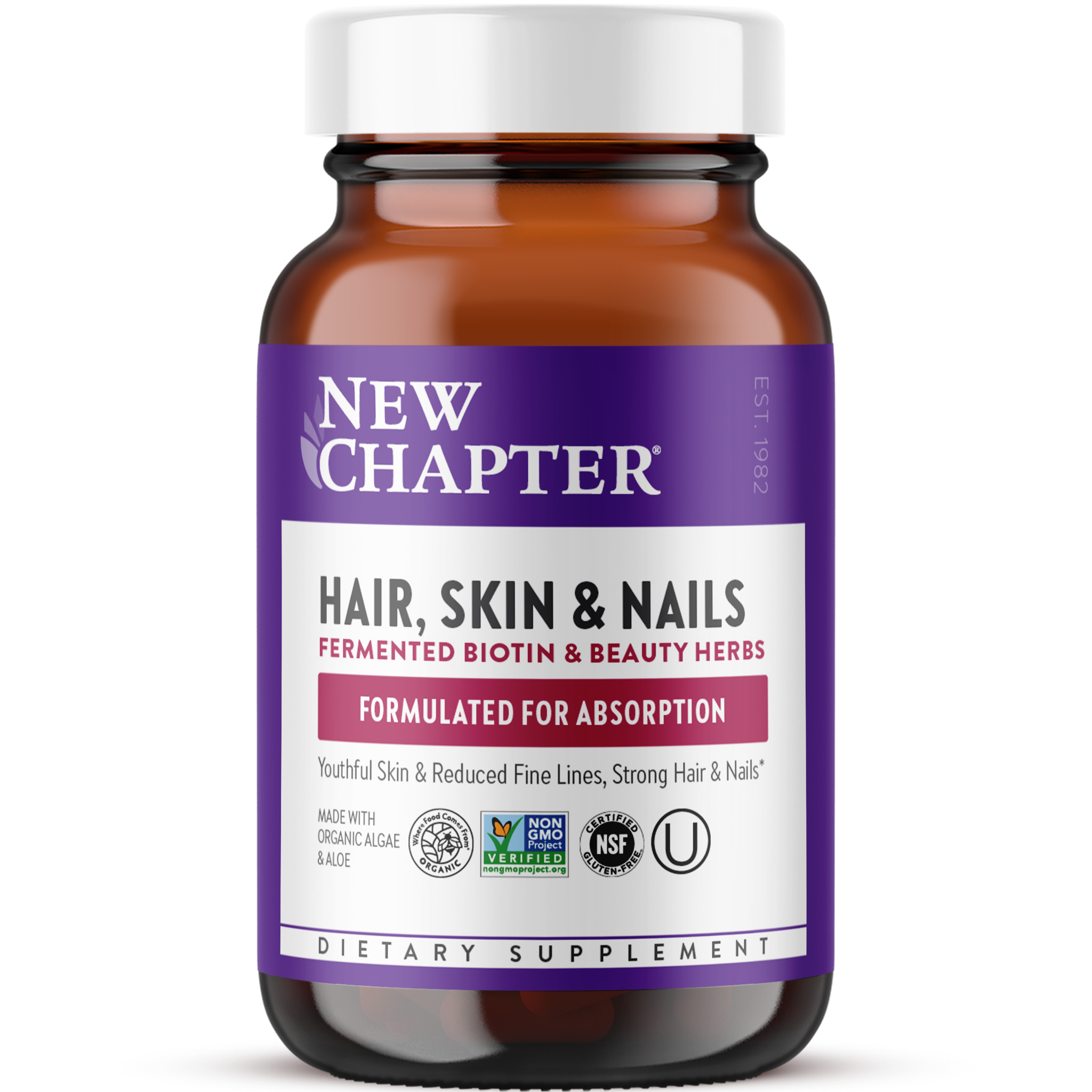 Hair, Skin & Nails: Fermented Biotin & Astaxanthin, 30 Count