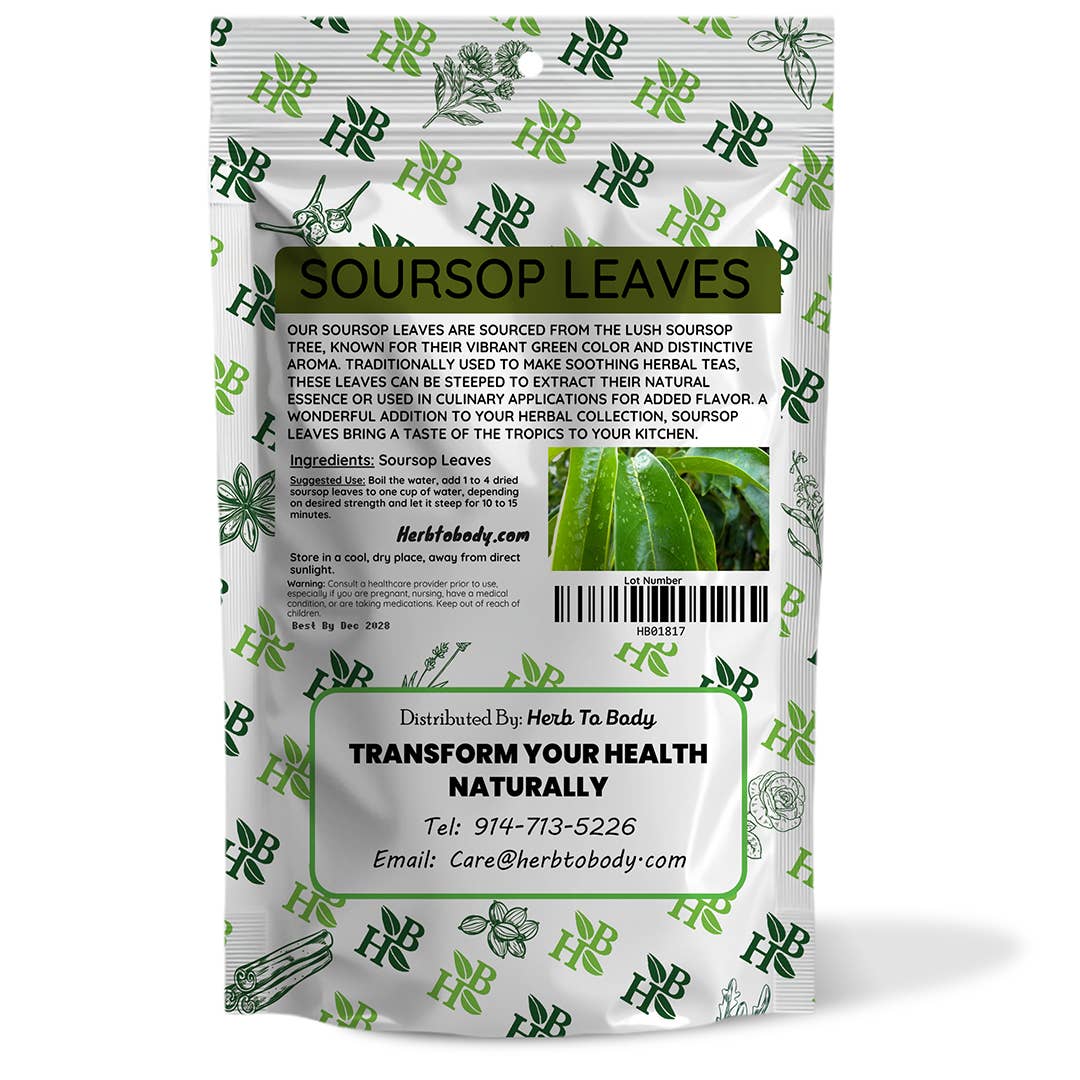 Organic Soursop Leaves 50g - Dried Leaf | Hoja De Guanabana