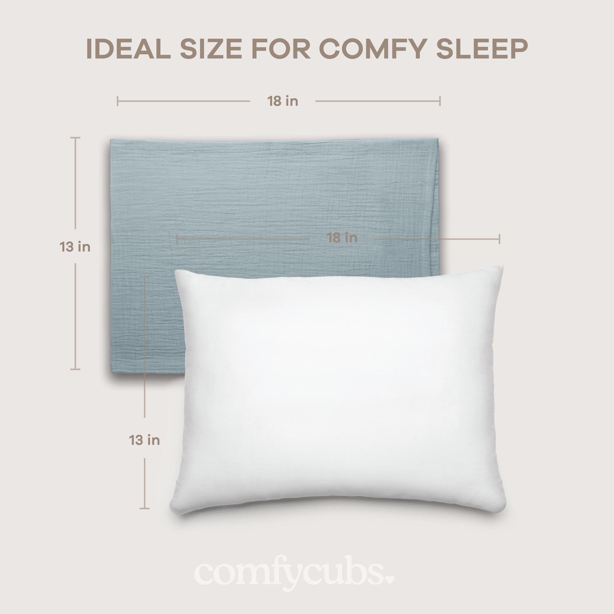 Toddler Pillow, Breathable Kids Travel Pillow by Comfy Cubs