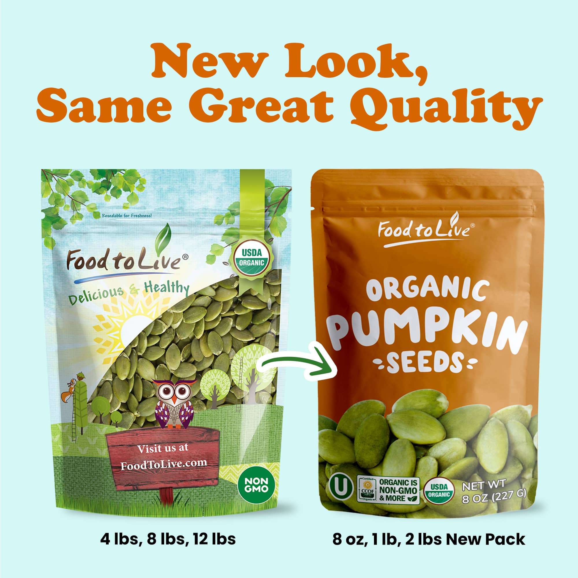 Organic Raw Pepitas – Pumpkin Seed Kernels, Unsalted, No Oil