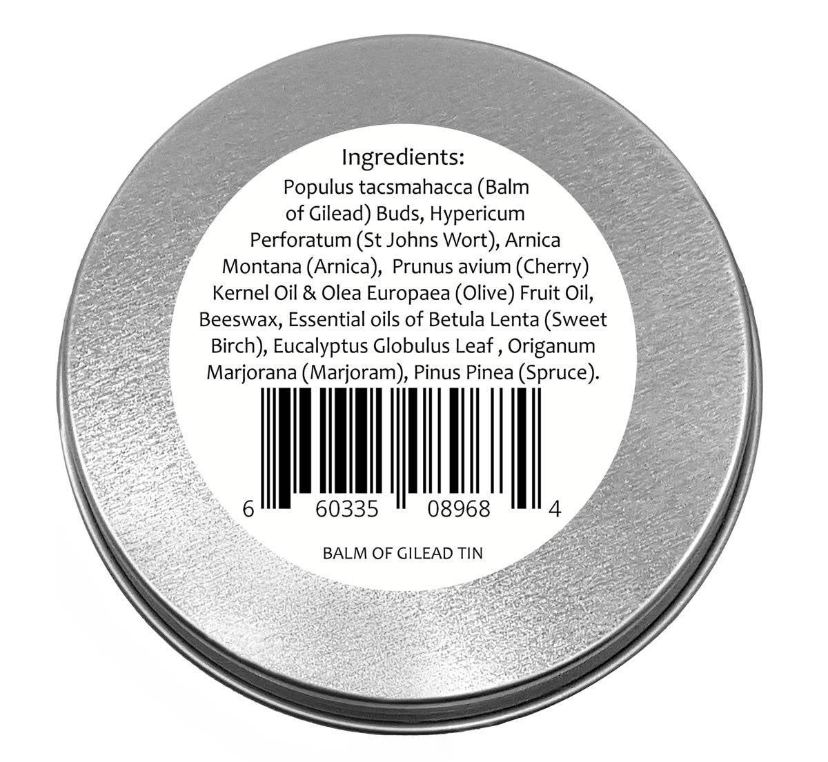 Balm of Gilead Salve - Large 4 Oz Tin Botanical Ointment, Todos Balsamo de Galaad pomada botnico