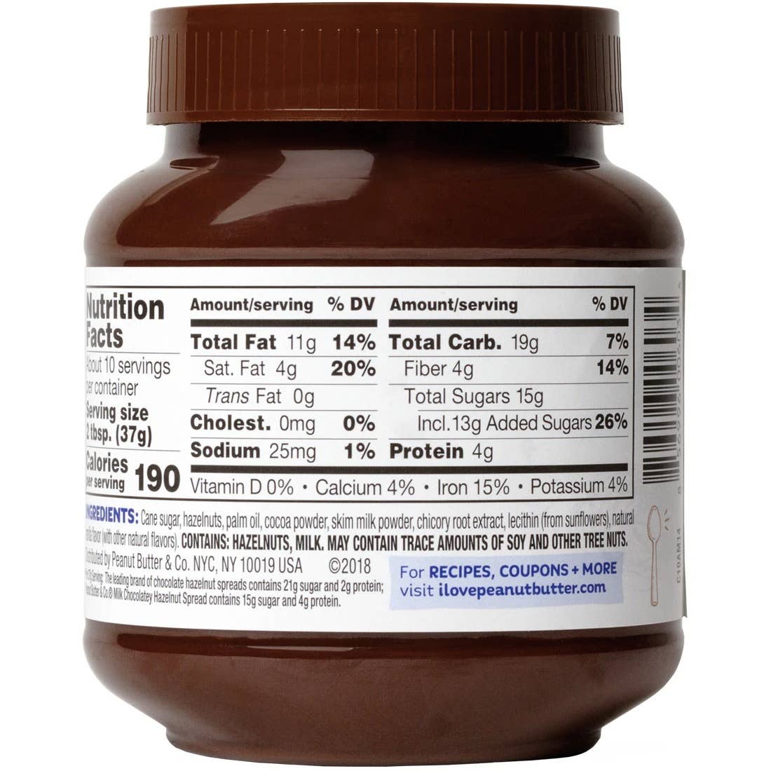 13.5 oz Peanut Butter & Co. Milk Chocolatey Hazelnut