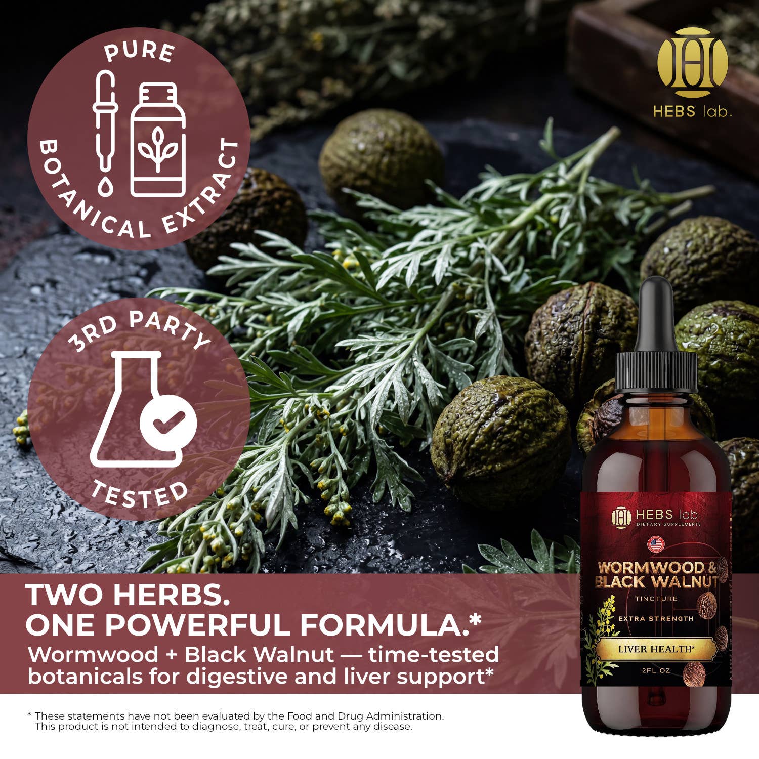 Wormwood & Black Walnut Liquid Extract – Liver Health 