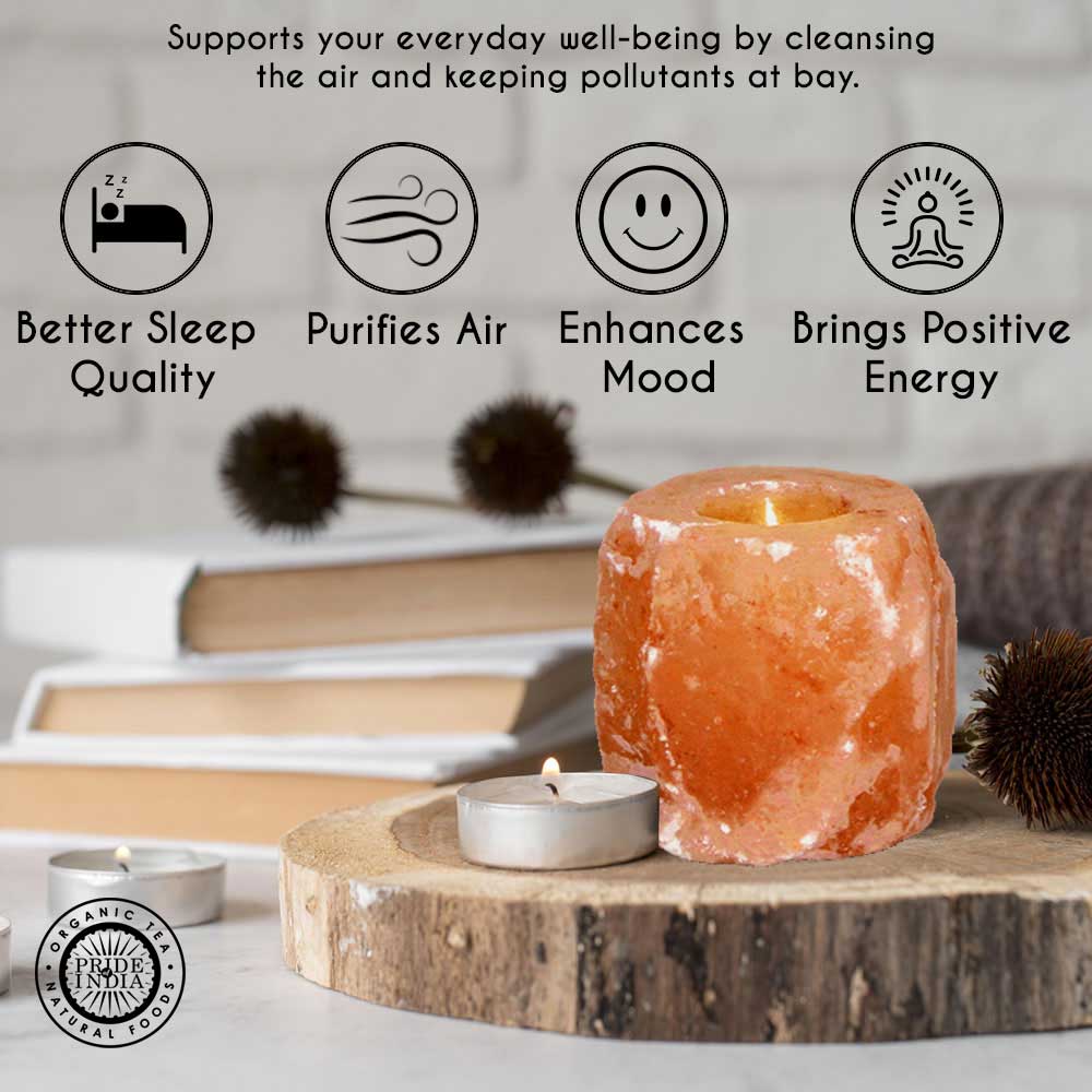 Himalayan Pink Salt Tea Light Holder by Pride of India