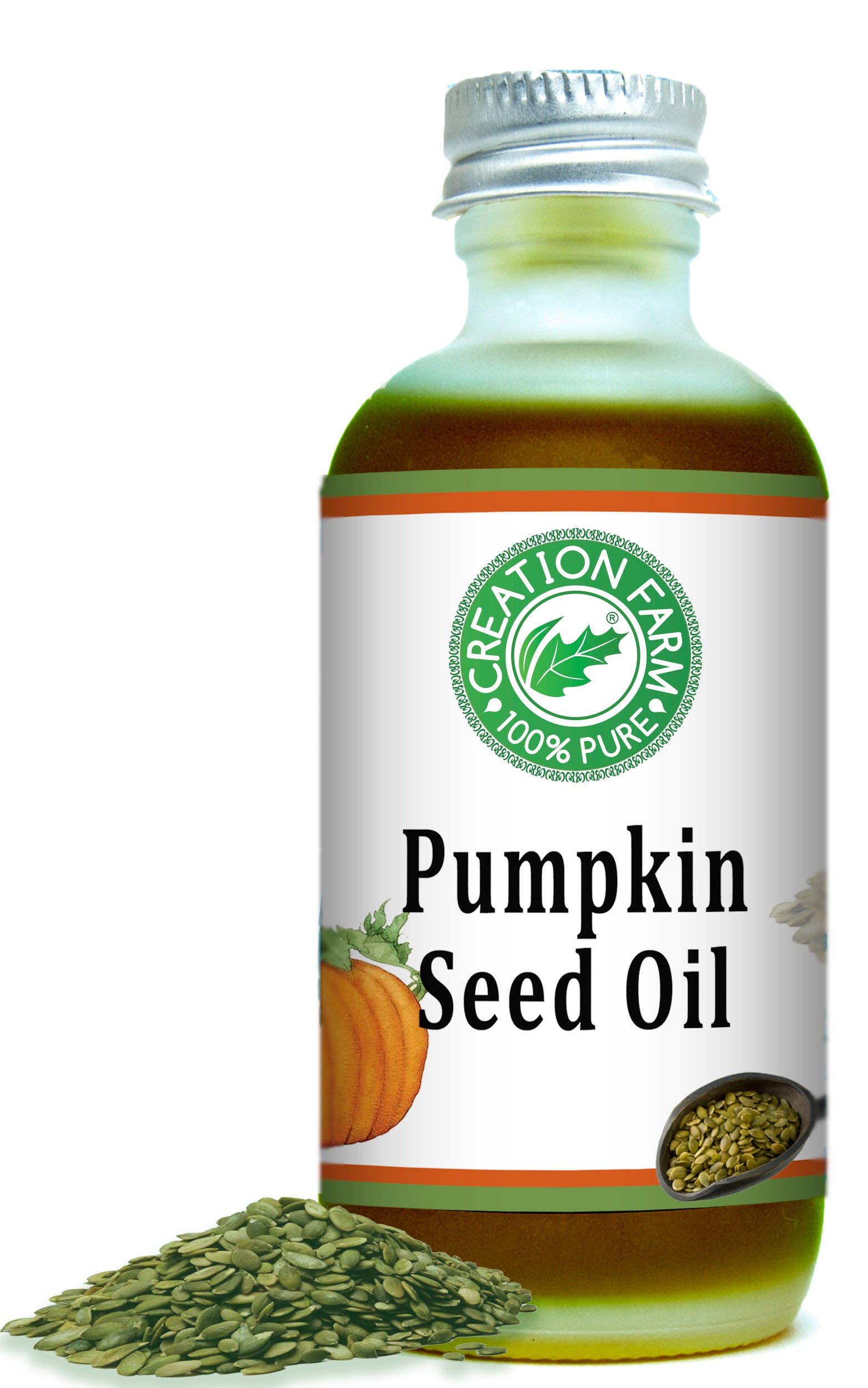Pumpkin Seed Oil, Extra Virgin, Cold Pressed, 2 oz. by Creation Farm