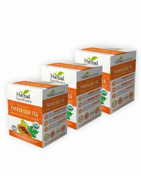 Papaya Leaf Tea - Organic - 24/2g Tea bags - Blood Platelets, Digestion & Immunity - Herbal Goodness