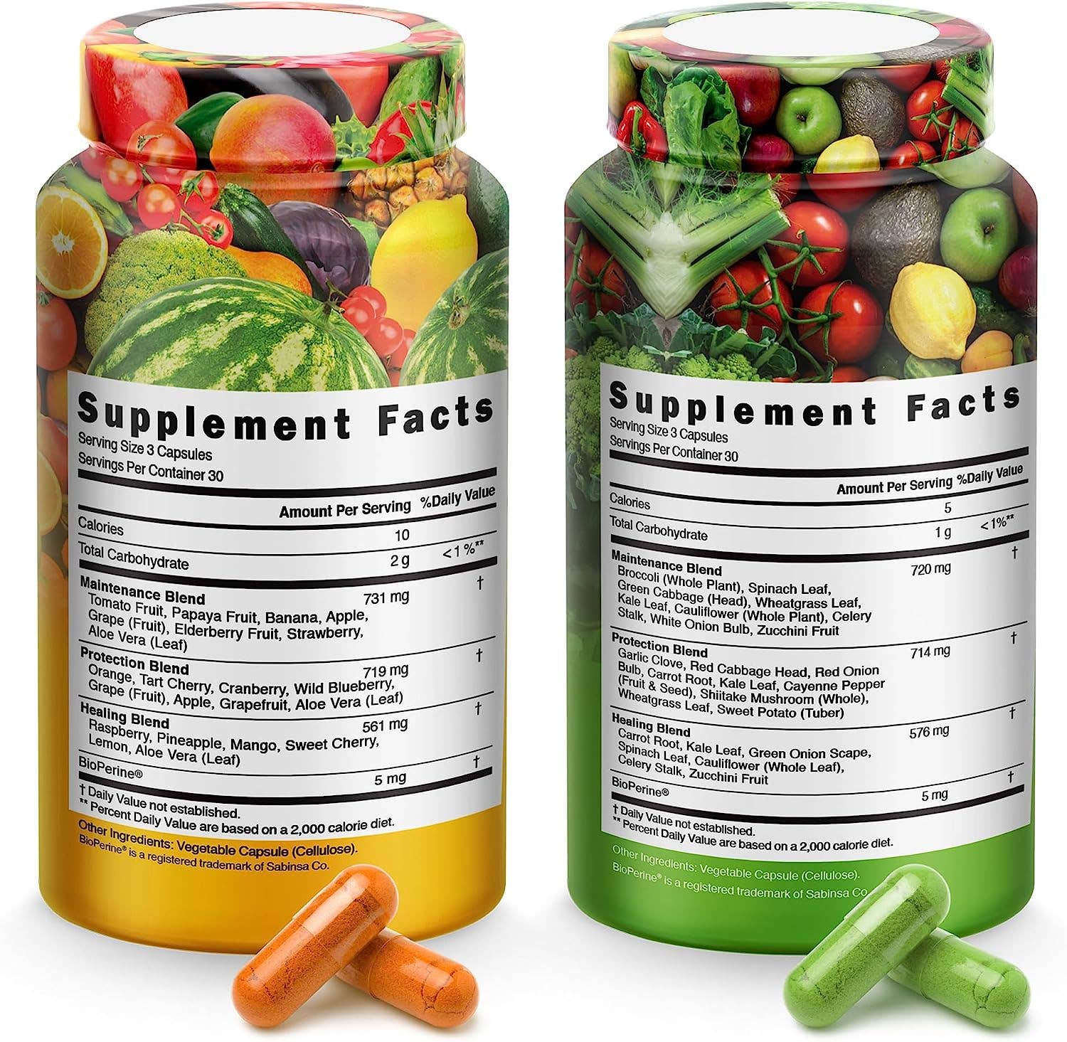 Superfood Fruit and Vegetables Capsules 2 Pack Supplements