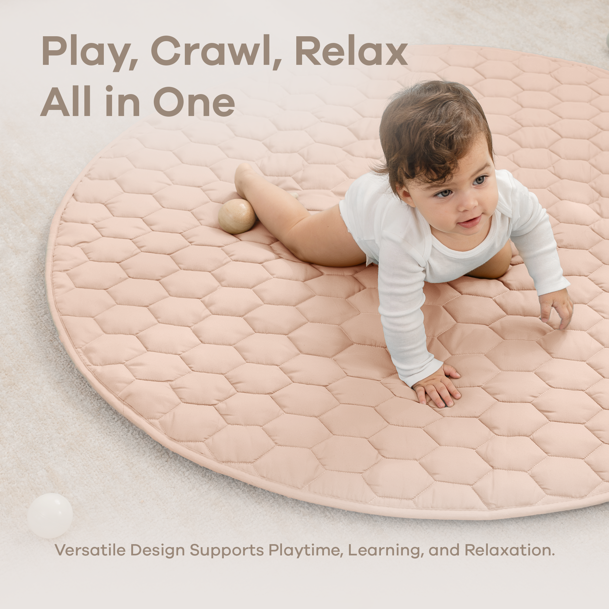 Premium Play Mat, Quilted Baby Mat for Floor by Comfy Cubs