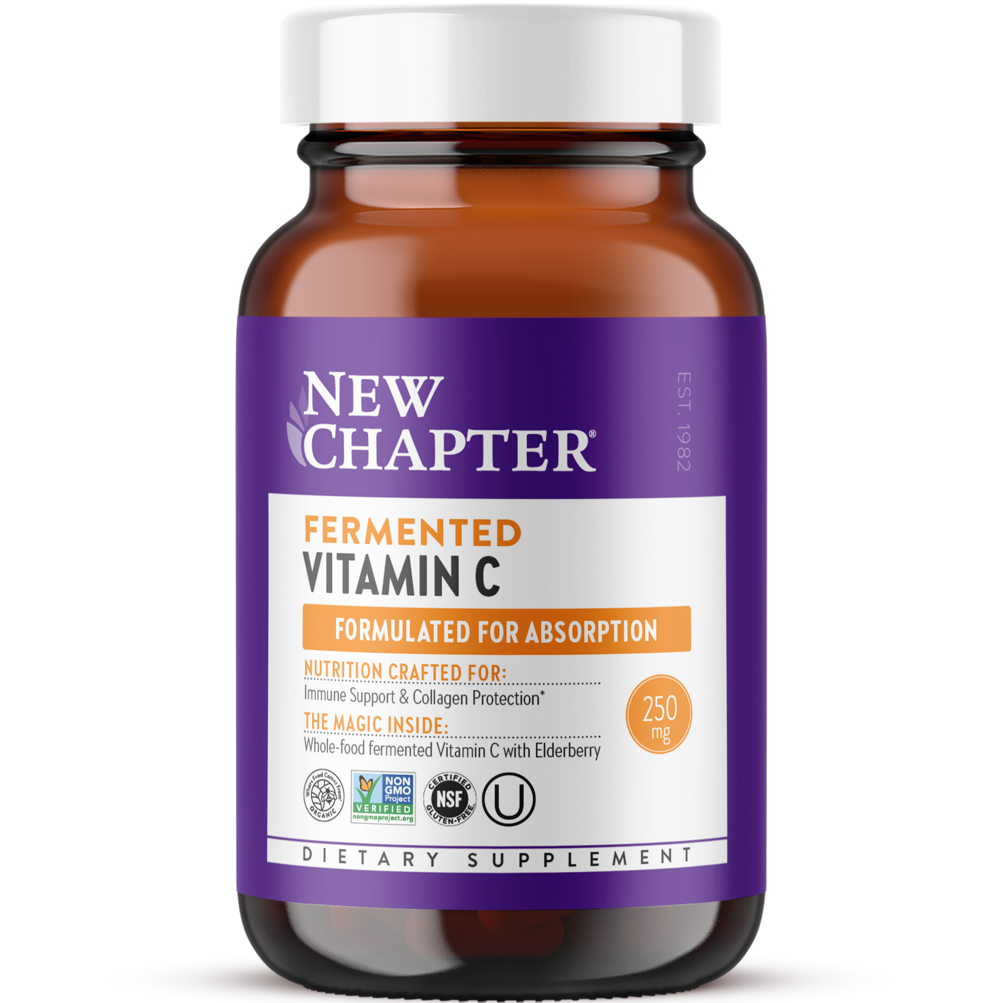 Fermented Vitamin C Supplement, 30 Vegan Tablets