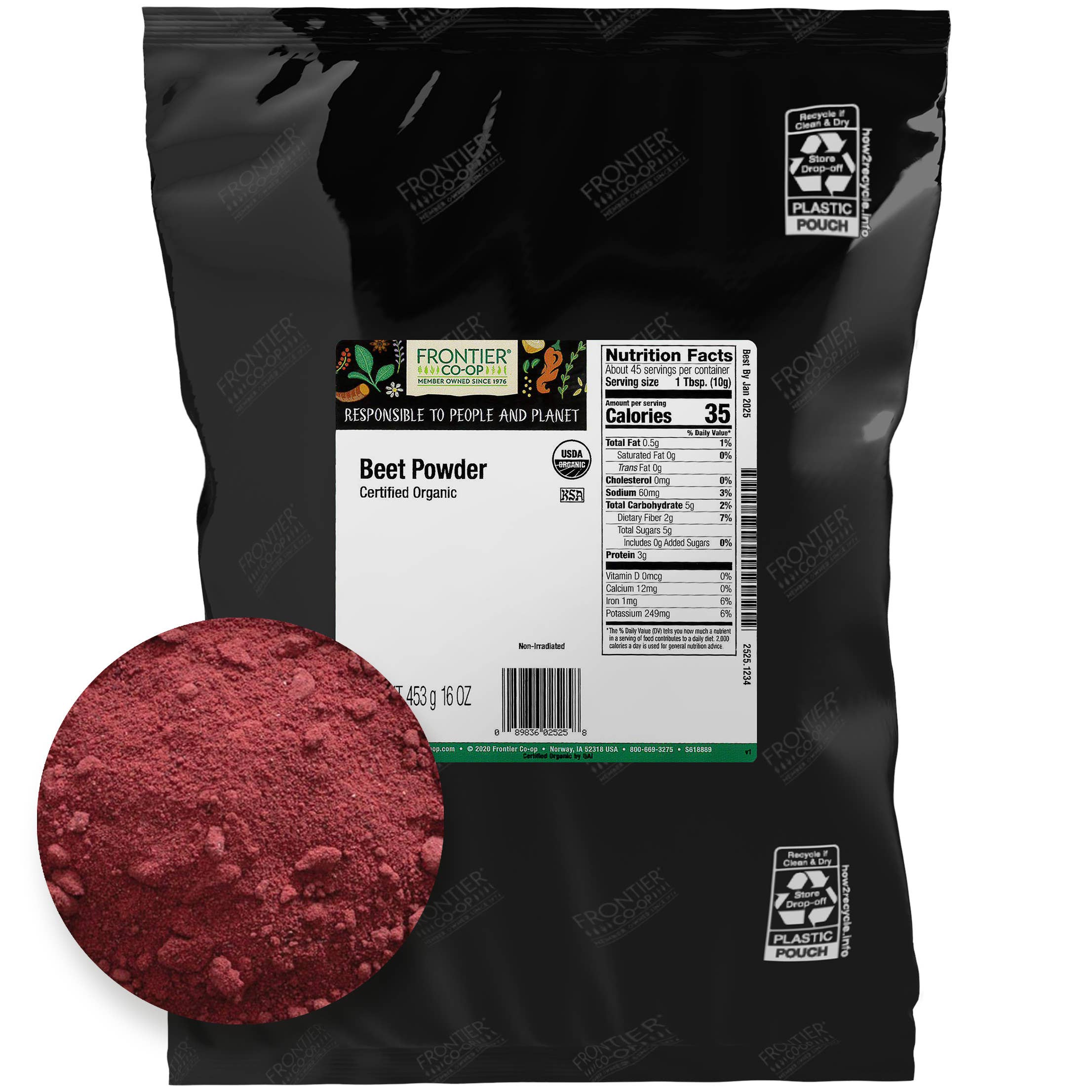 Beet Powder, Organic, Kosher, Non ETO, Non Irradiated, 1lb