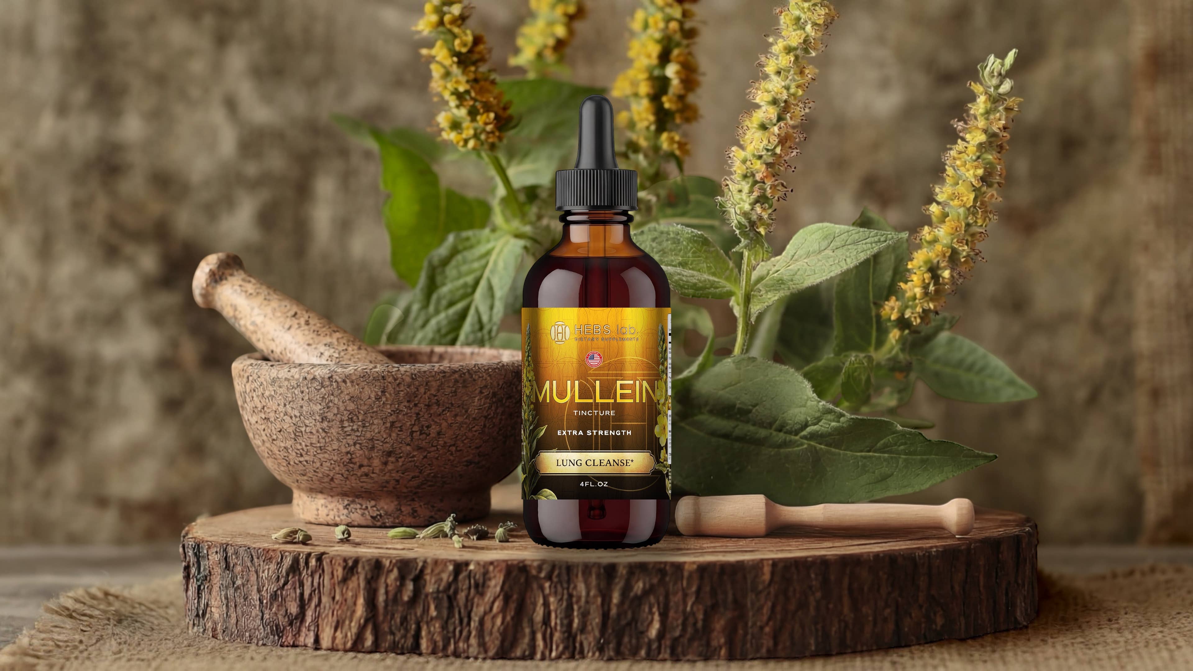 Mullein Leaf Liquid Extract - Lung & Respiratory Support 