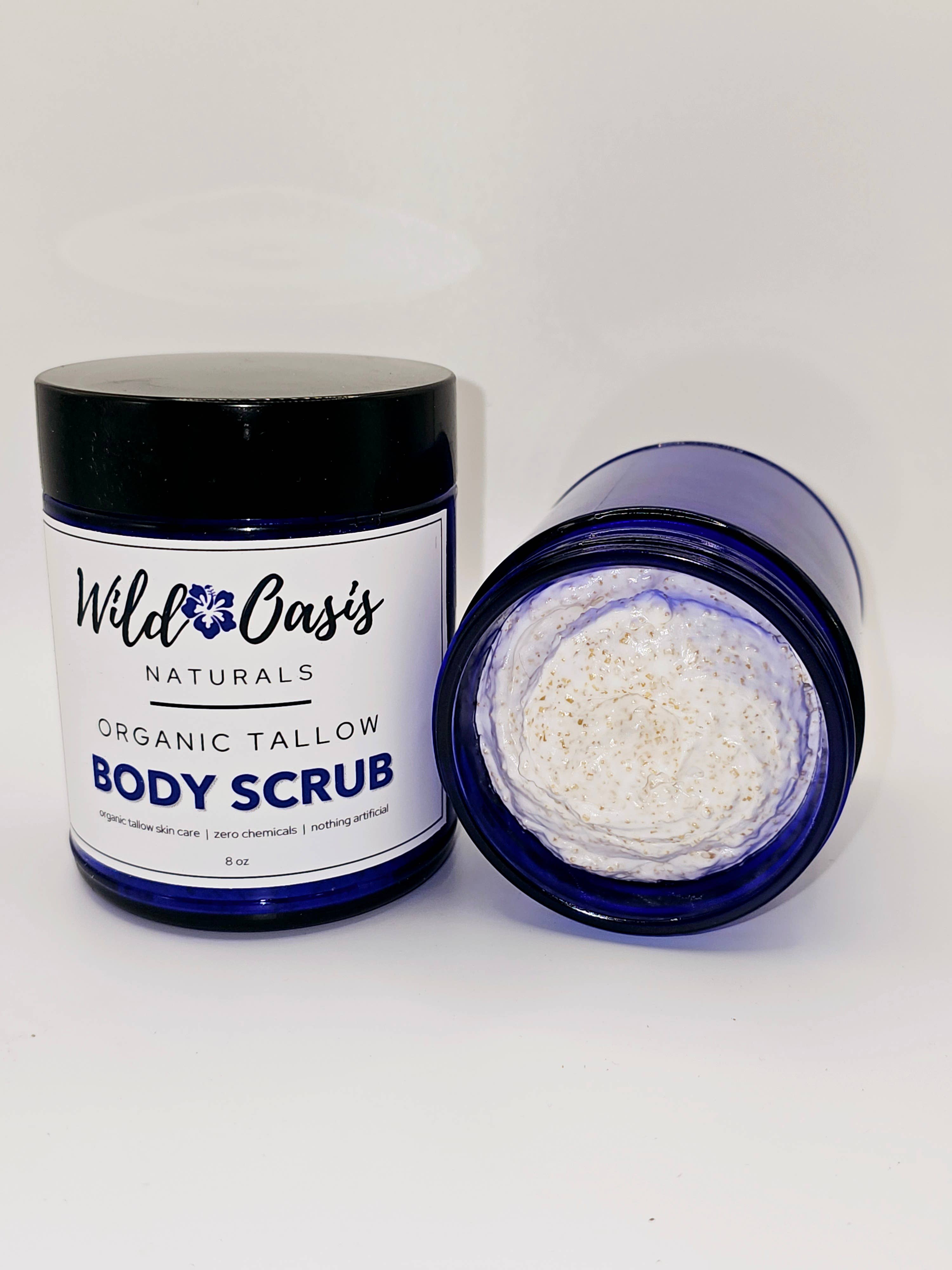 Body Scrub - 8 oz - Organic Tallow Body Scrub