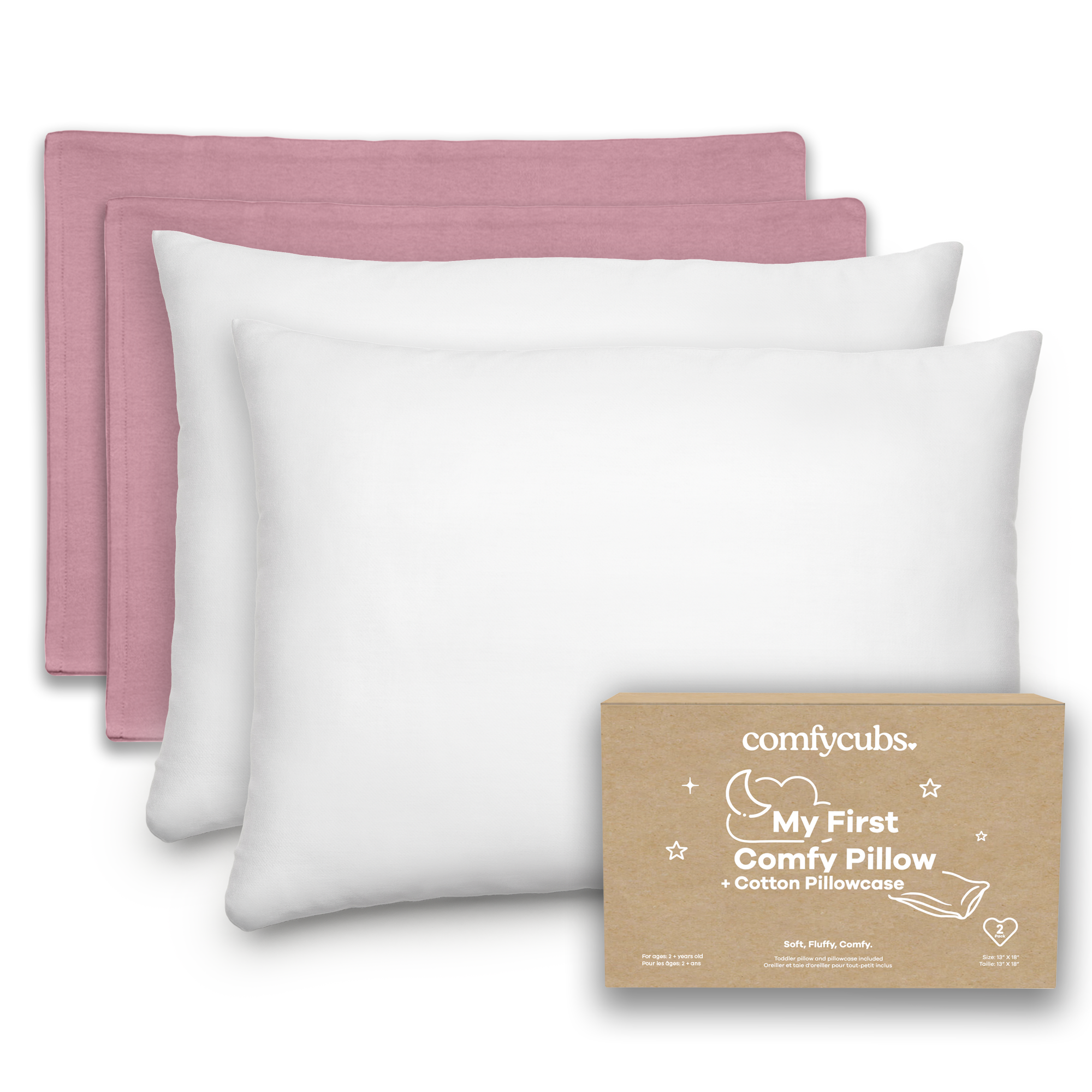 Toddler Pillow, Breathable Kids Travel Pillow by Comfy Cubs
