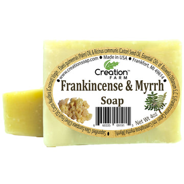 Creation Farm Frankincense & Myrrh Soap 2 Pack of 4 oz Bars,