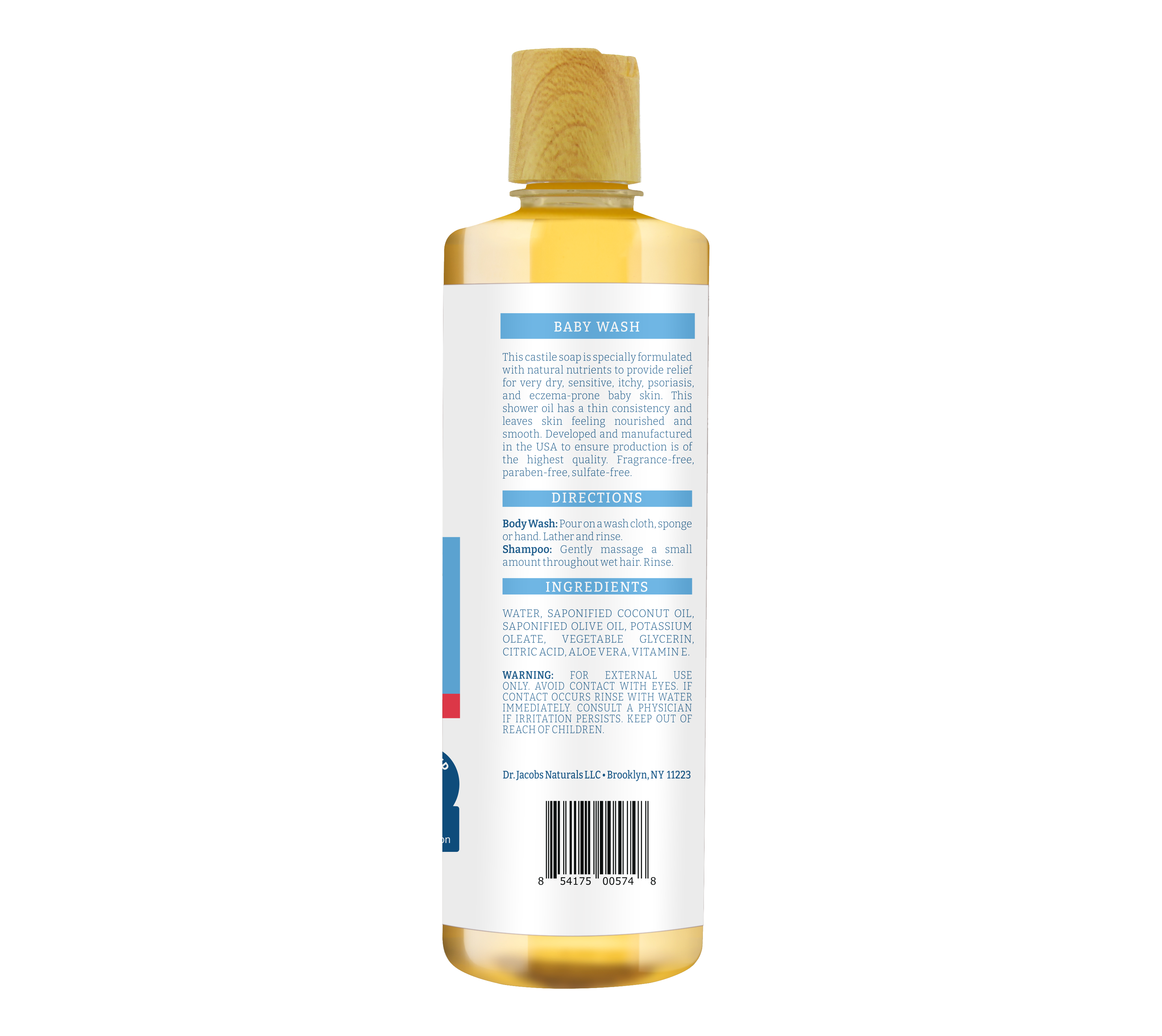 Pure Castile Eczema Relief 16 oz Soap