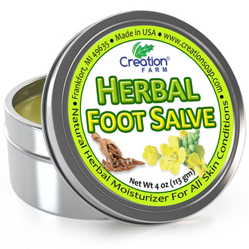 Best Foot Care Herbal Salve Large 4 oz Tin of Botanical Foot