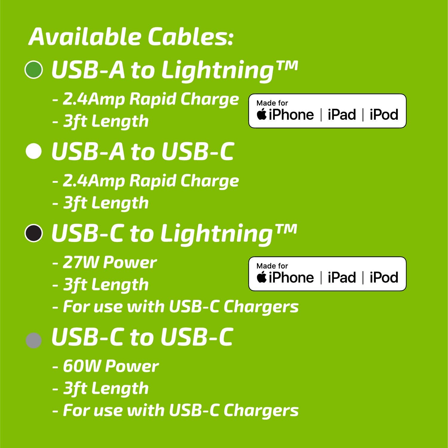 Charging Cable Magnetic Cloth 3 Ft Assortment