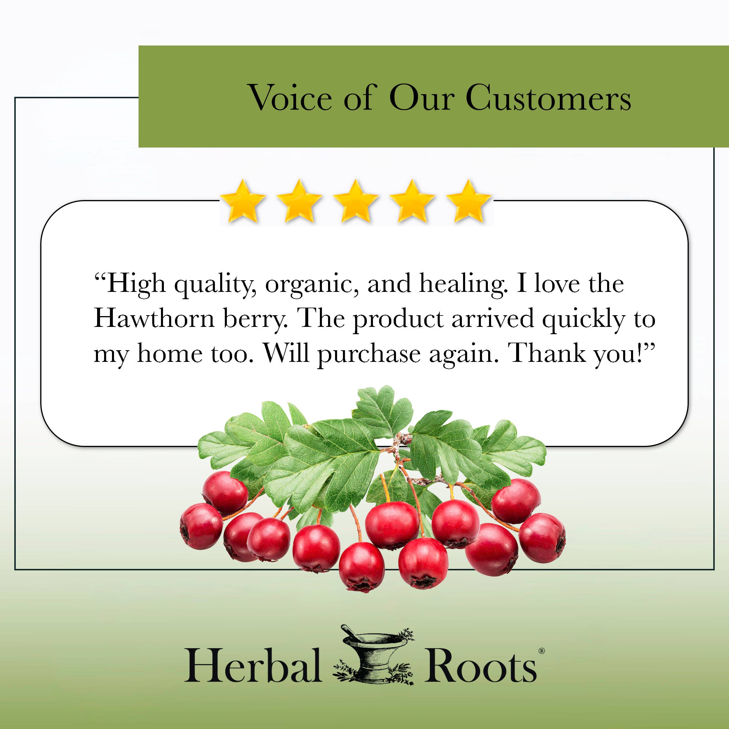 Herbal Roots Organic Hawthorn Berry Capsules