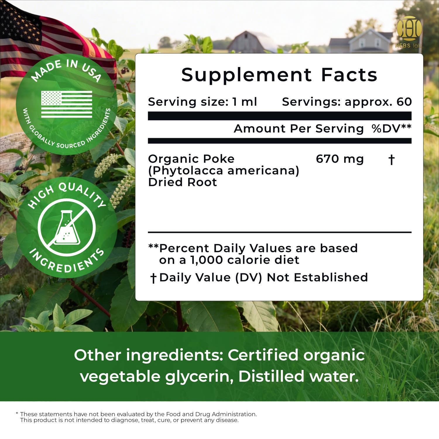 Poke Root Liquid Extract – Lymphatic Drainage Support