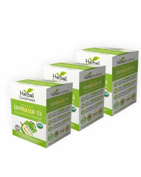 Soursop Leaf Tea - Graviola Extract - Organic Teabags 24/1g - Cell Immunity & Relaxation - Herbal Goodness