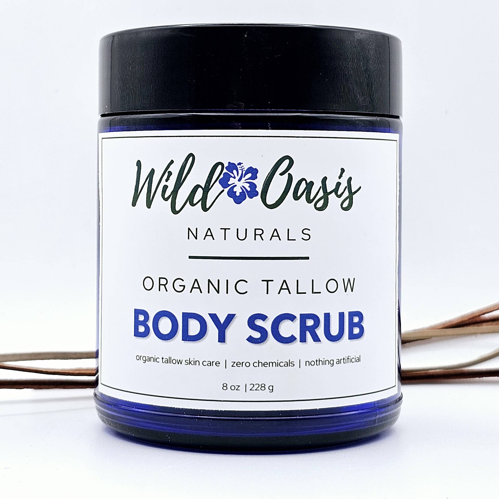 Body Scrub - 8 oz - Organic Tallow Body Scrub