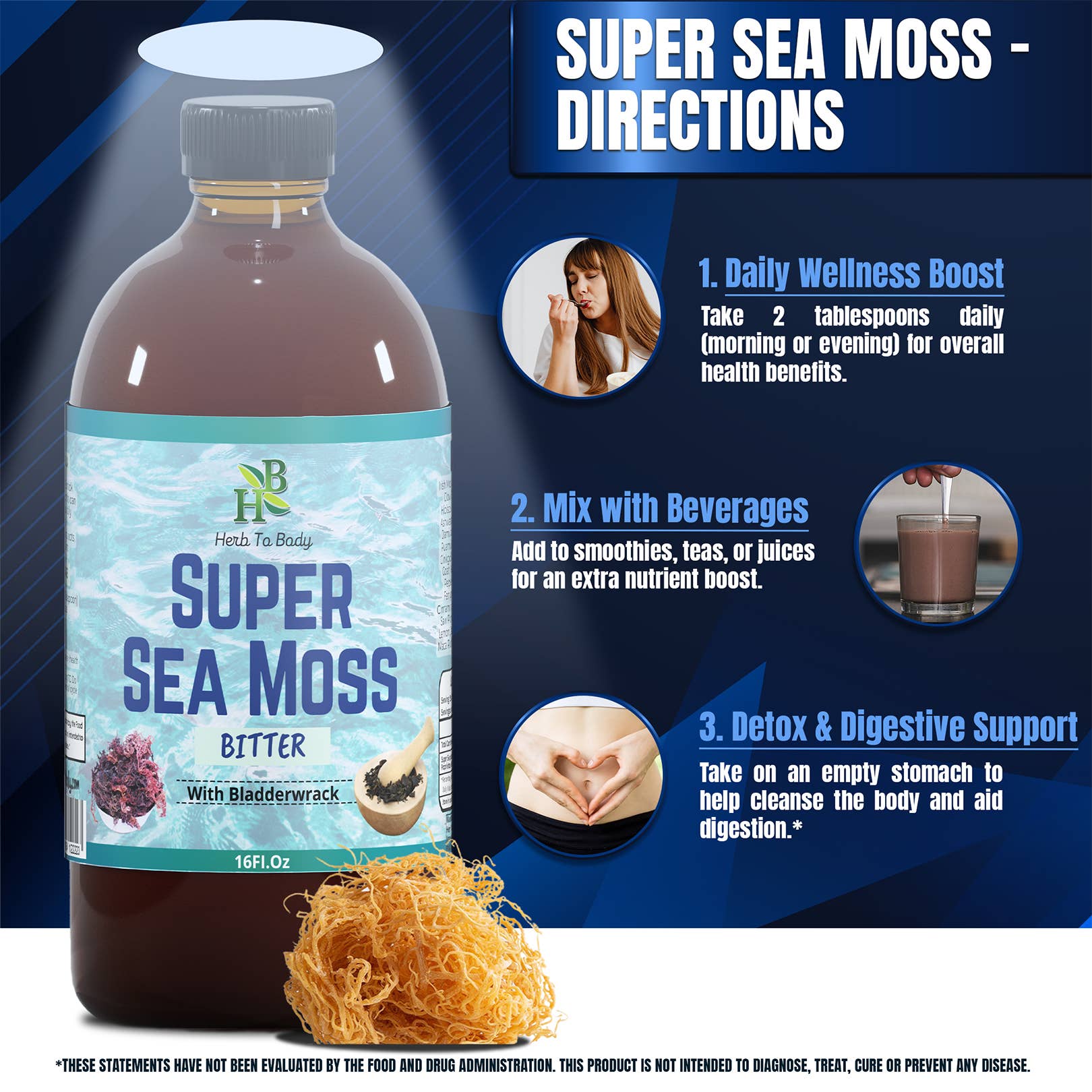 Super Sea Moss Bitter - 16oz | Eco-Conscious Herbal Tonic