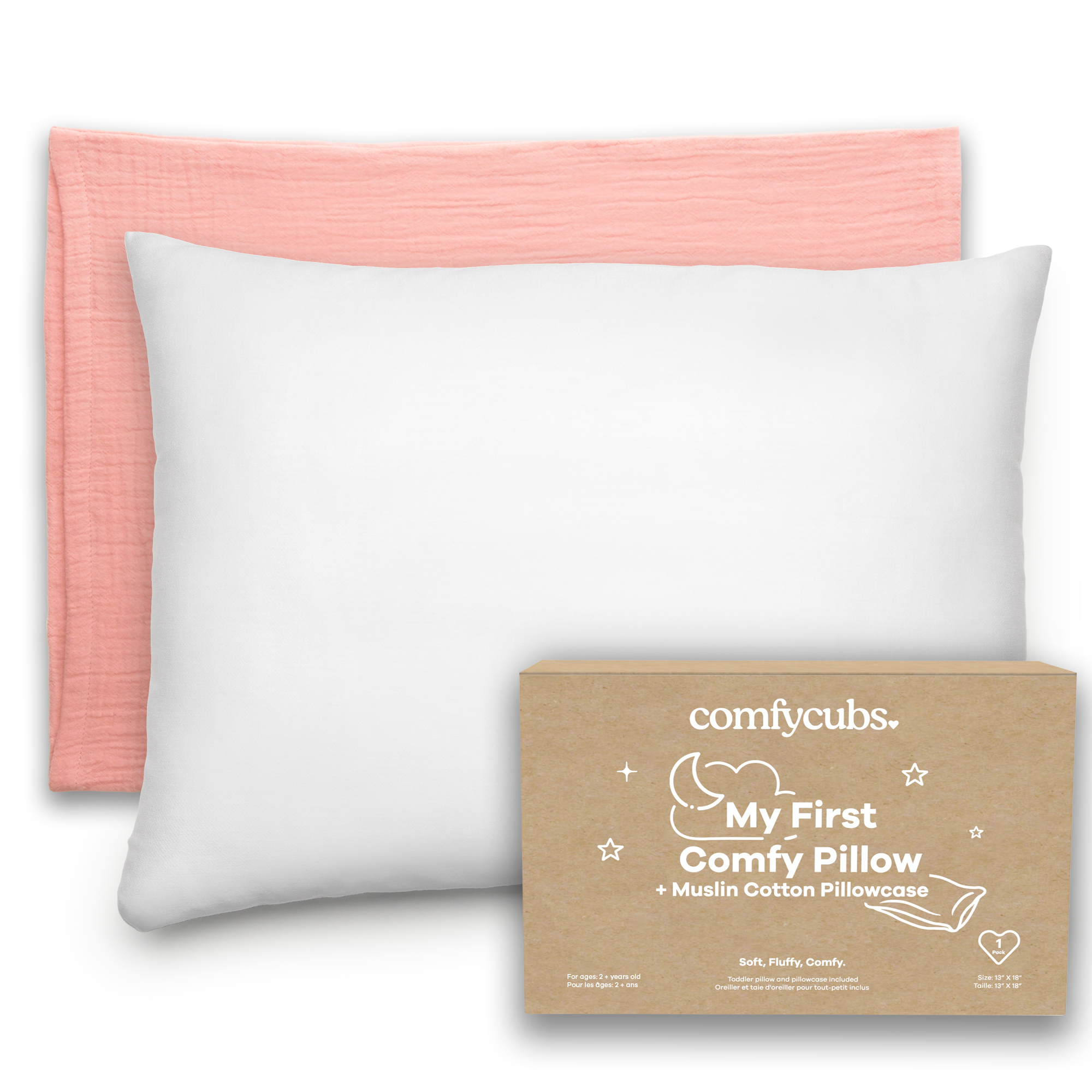 Toddler Pillow, Breathable Kids Travel Pillow by Comfy Cubs