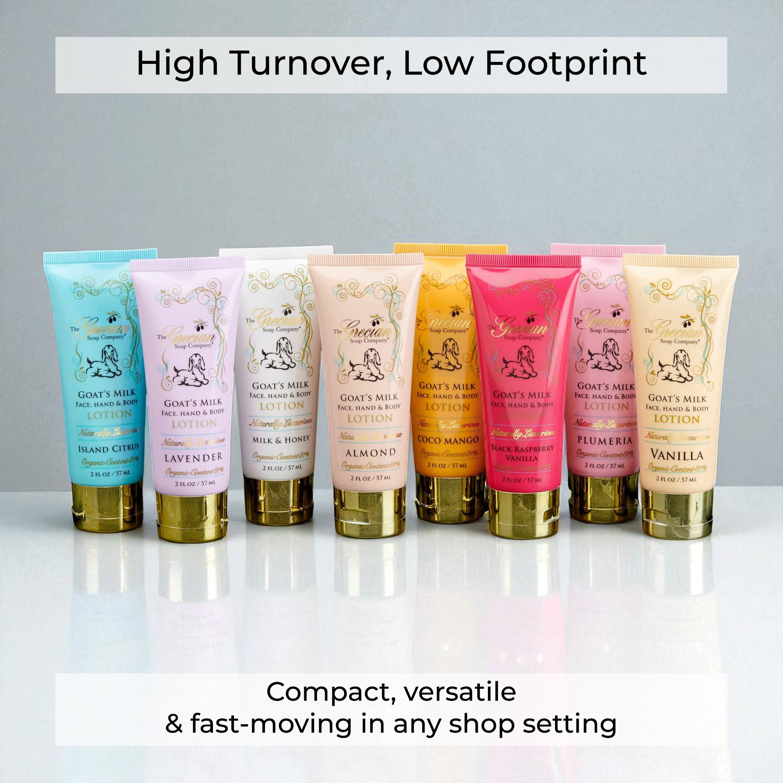 Organic Beauty Hydrating Goat Milk Lotion Tubes 2oz.
