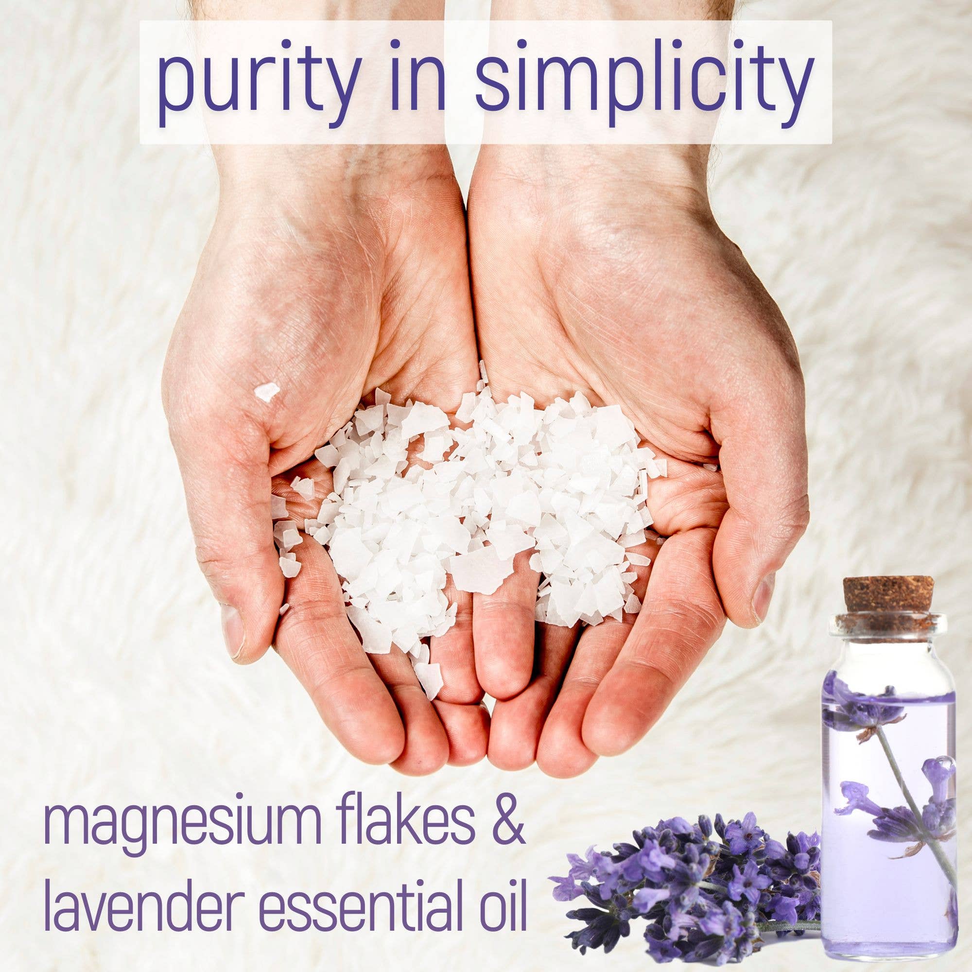 Magnesium Bath Flakes, Bath Soak Enhanced with Lavender