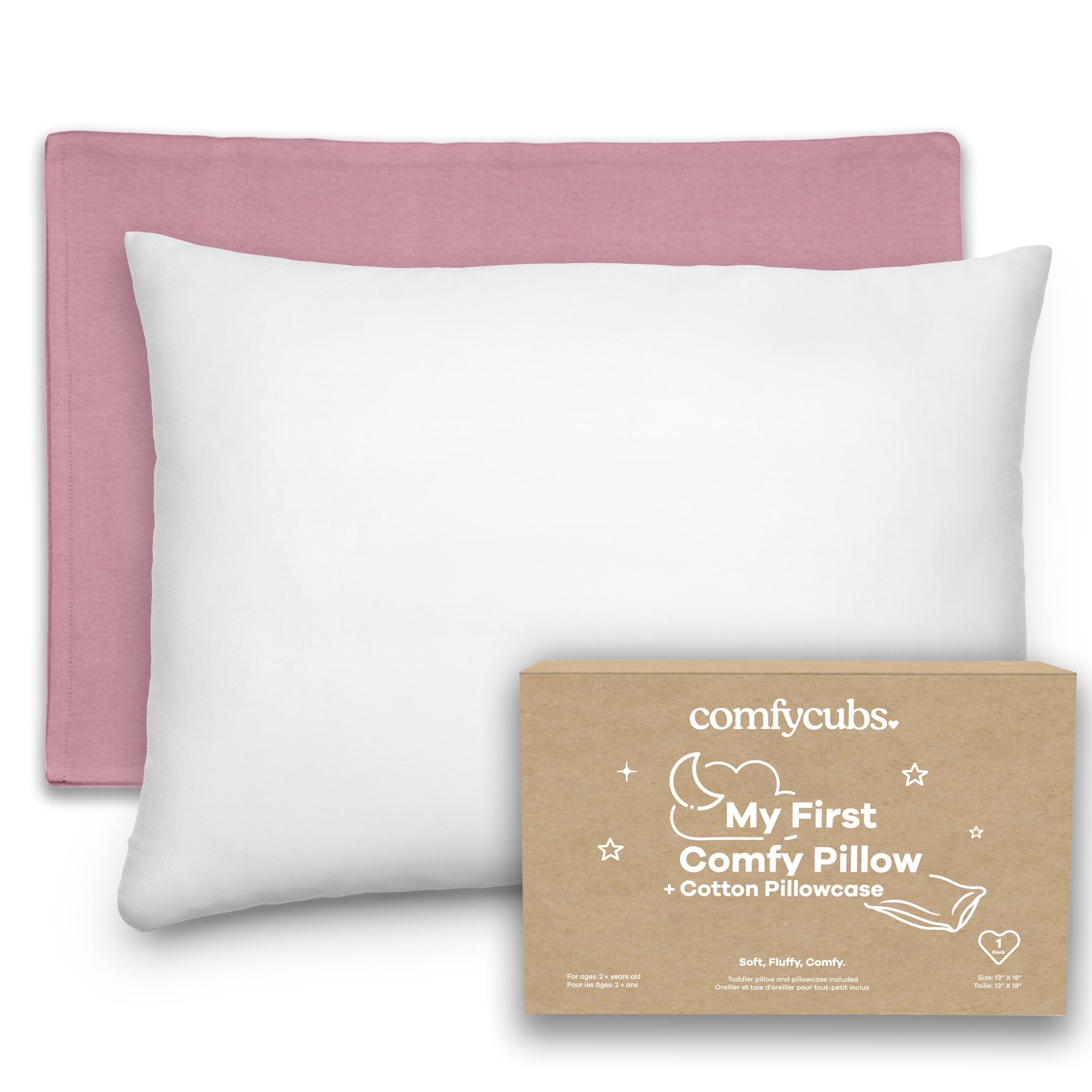 Toddler Pillow, Breathable Kids Travel Pillow by Comfy Cubs