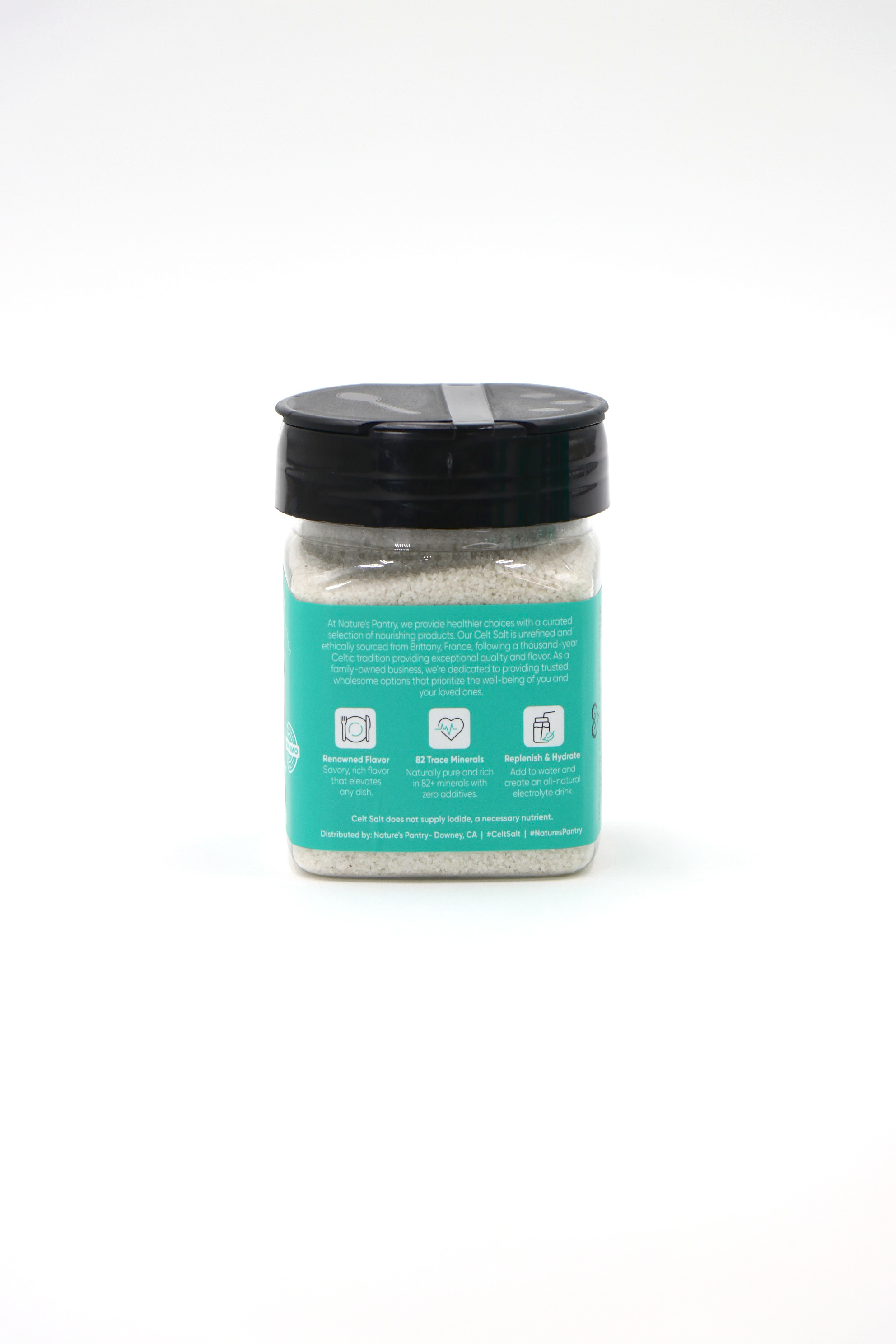 Celtic Sea Salt, 8 oz Shaker of Fine Ground Celt Salt- (1/2 lb)