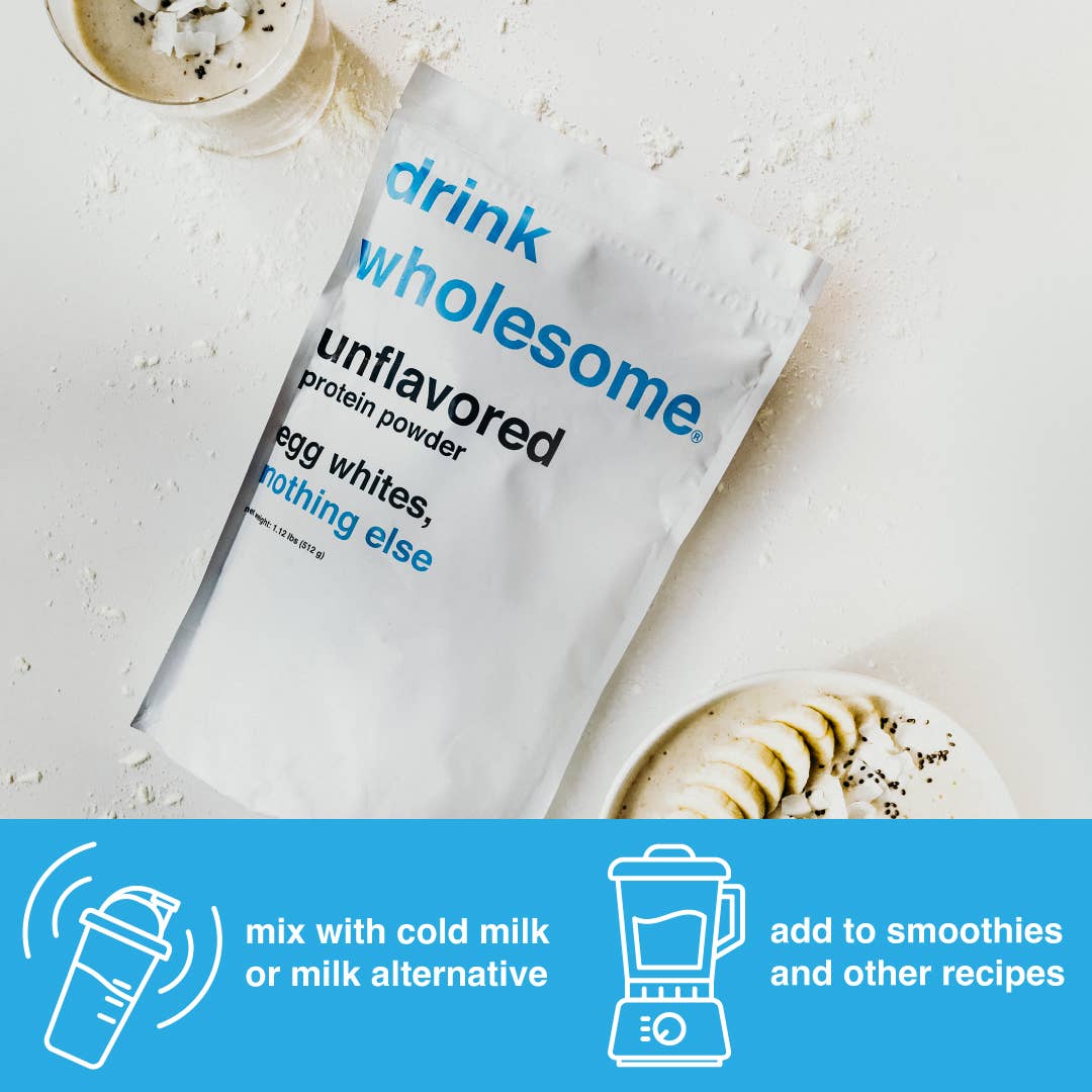 Unflavored Egg White Protein Powder