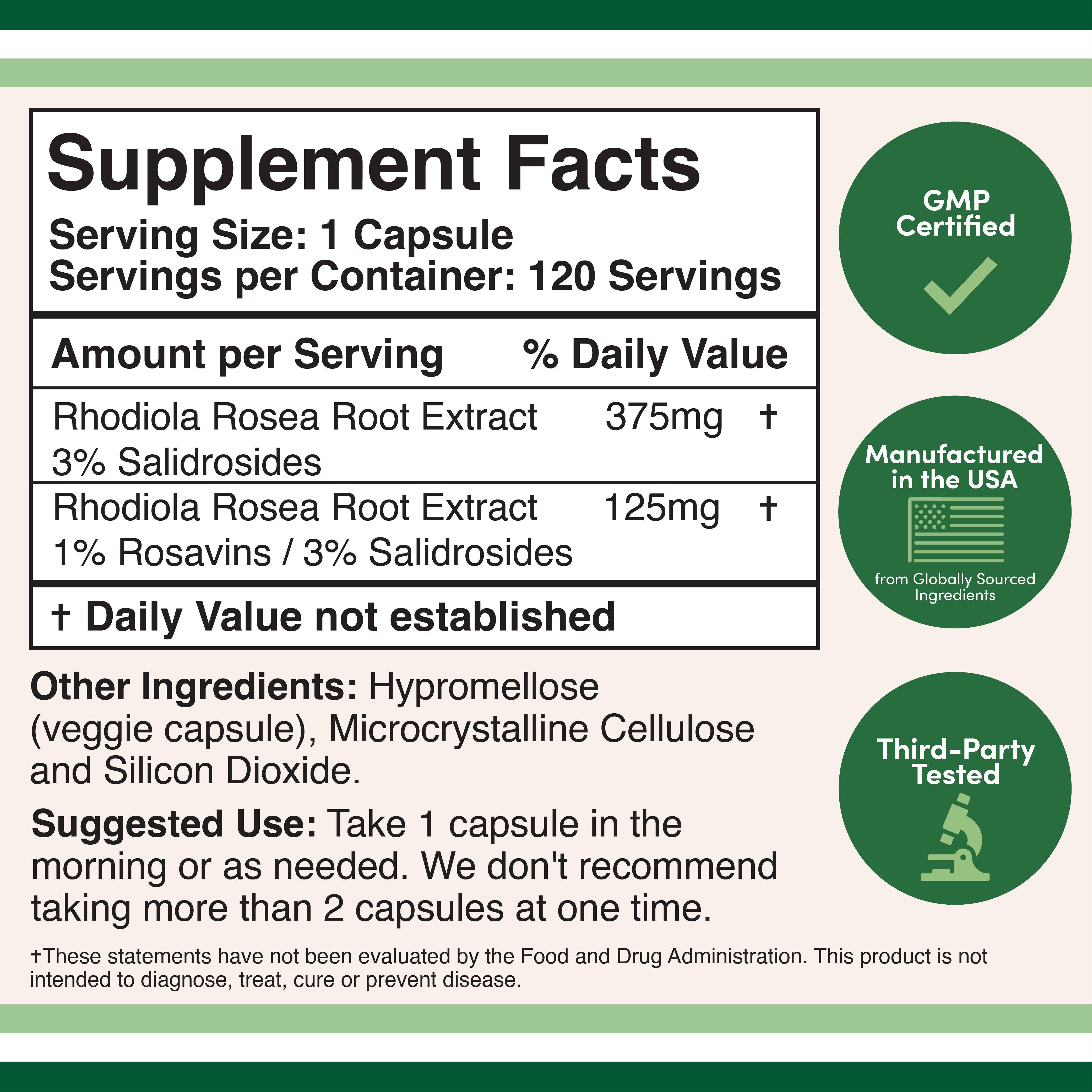 Rhodiola Rosea Extract