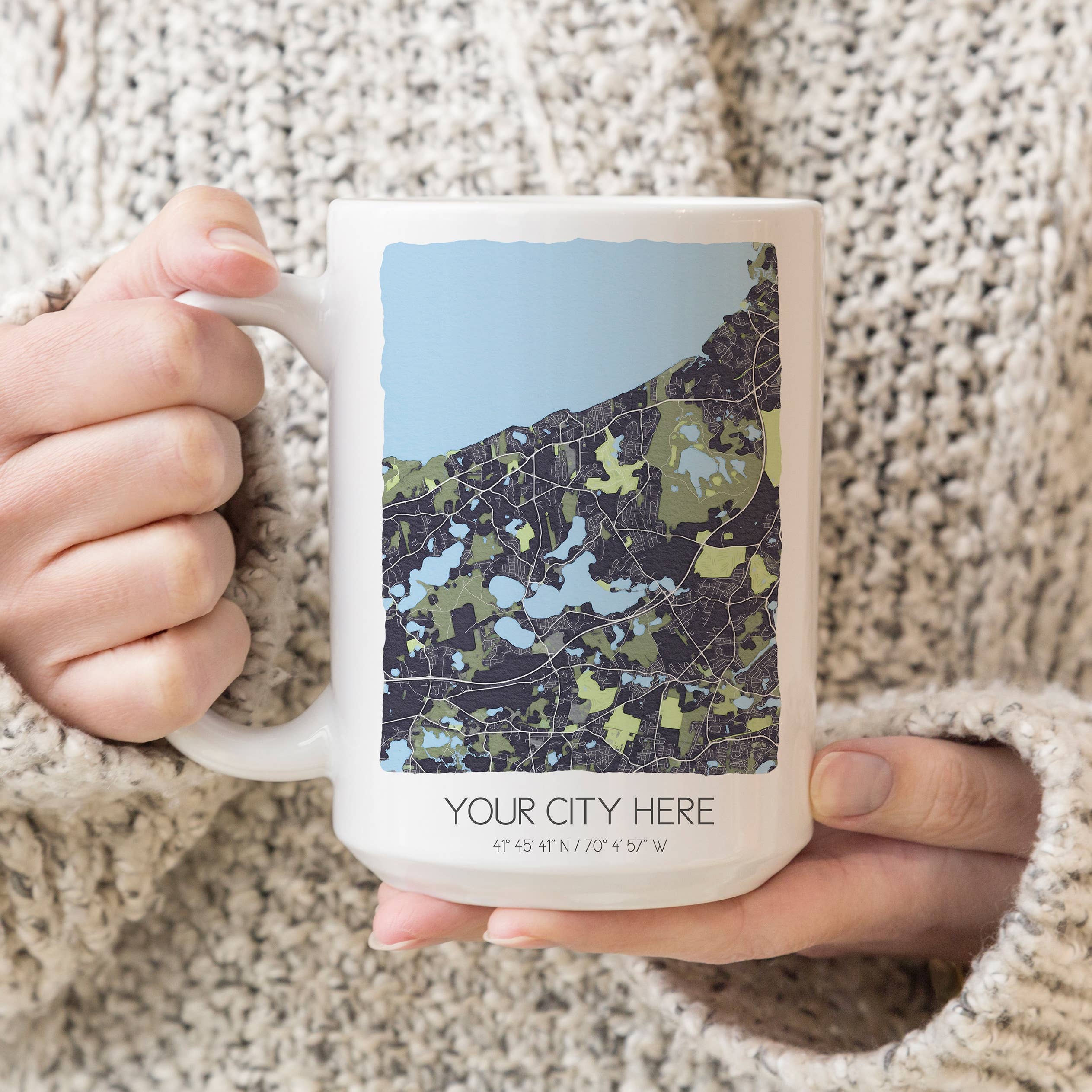 Custom Map Mugs - Custom City Coffee Mugs -Ogallala, NE