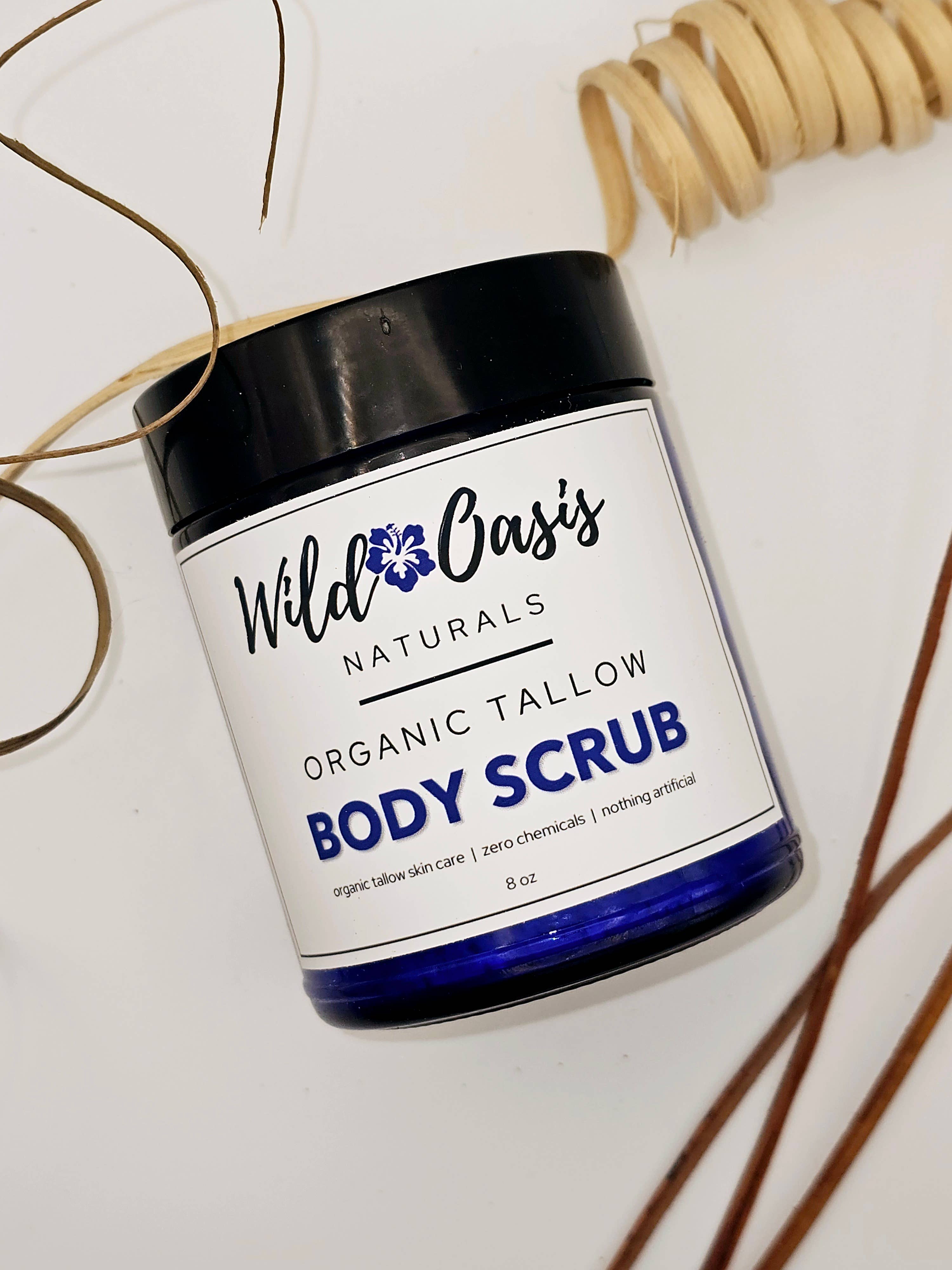Body Scrub - 8 oz - Organic Tallow Body Scrub