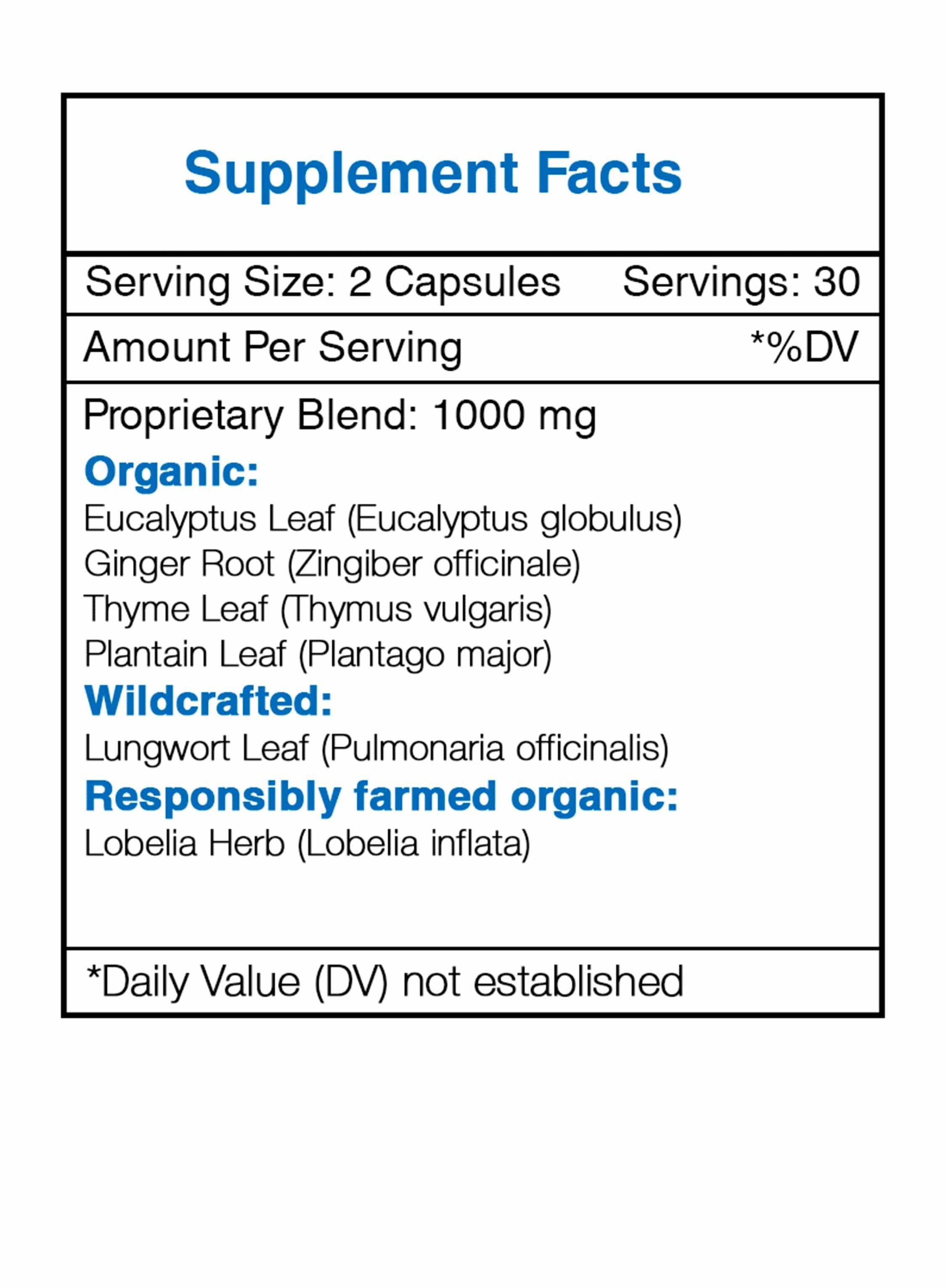 Respiratory Capsules. Respiratory Health Formula