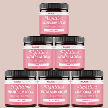 6 pack Nighttime Magnesium Cream-Citrus Rose