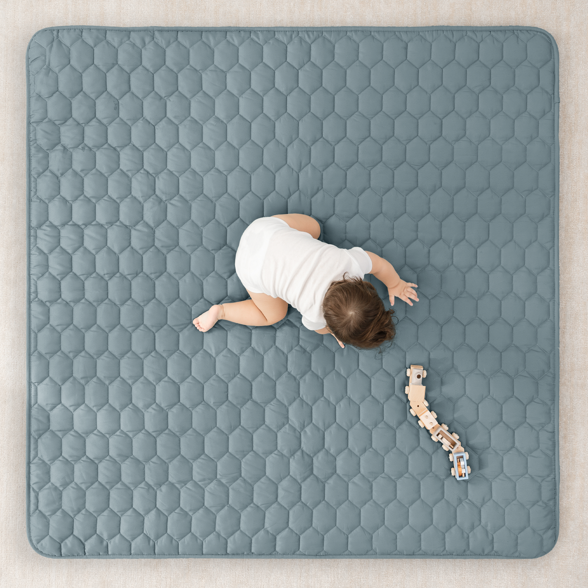 Premium Play Mat, Quilted Baby Mat for Floor by Comfy Cubs