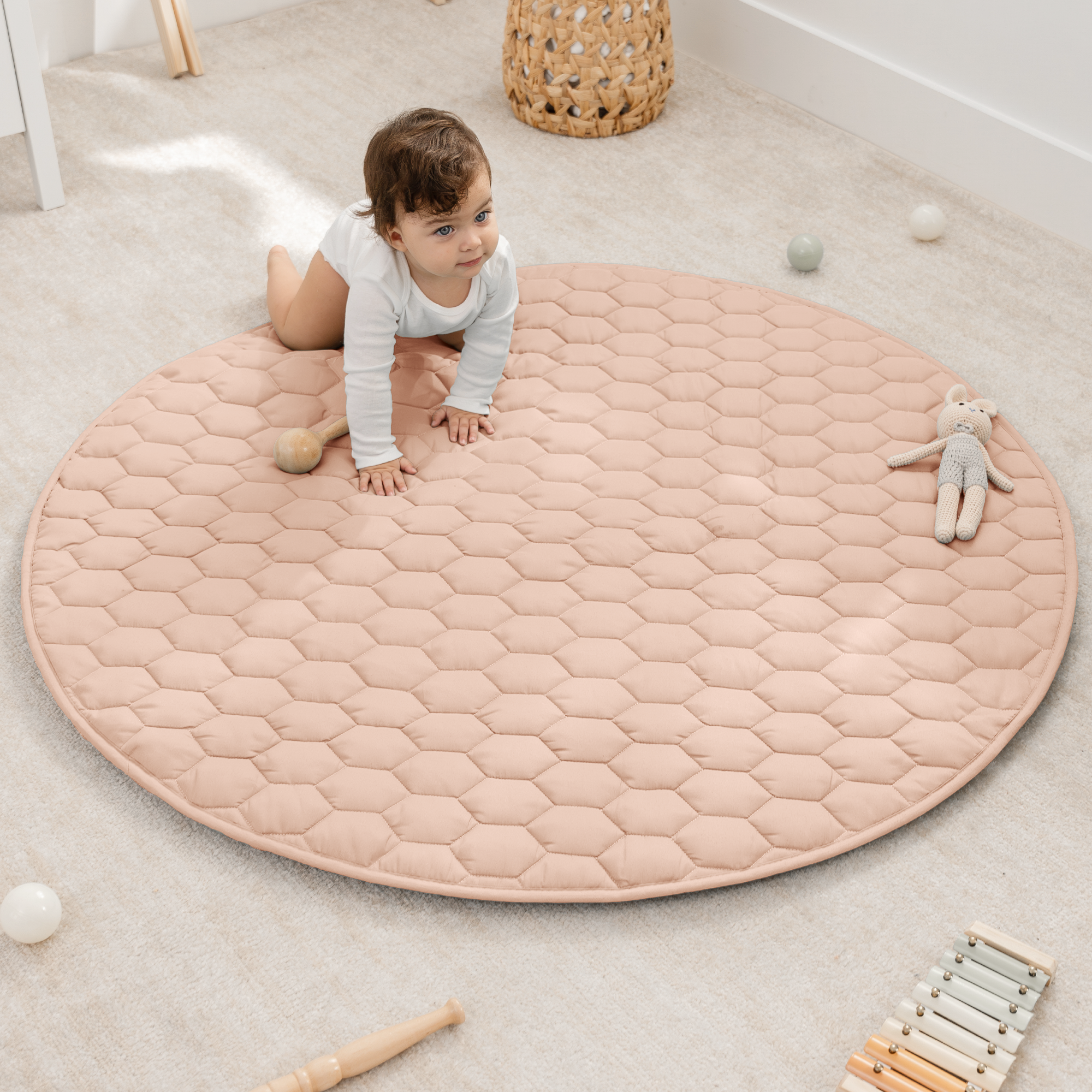 Premium Play Mat, Quilted Baby Mat for Floor by Comfy Cubs