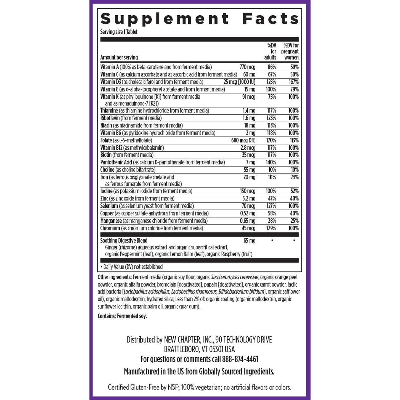 One Daily Prenatal Multivitamin, 30 Vegetarian Tablets